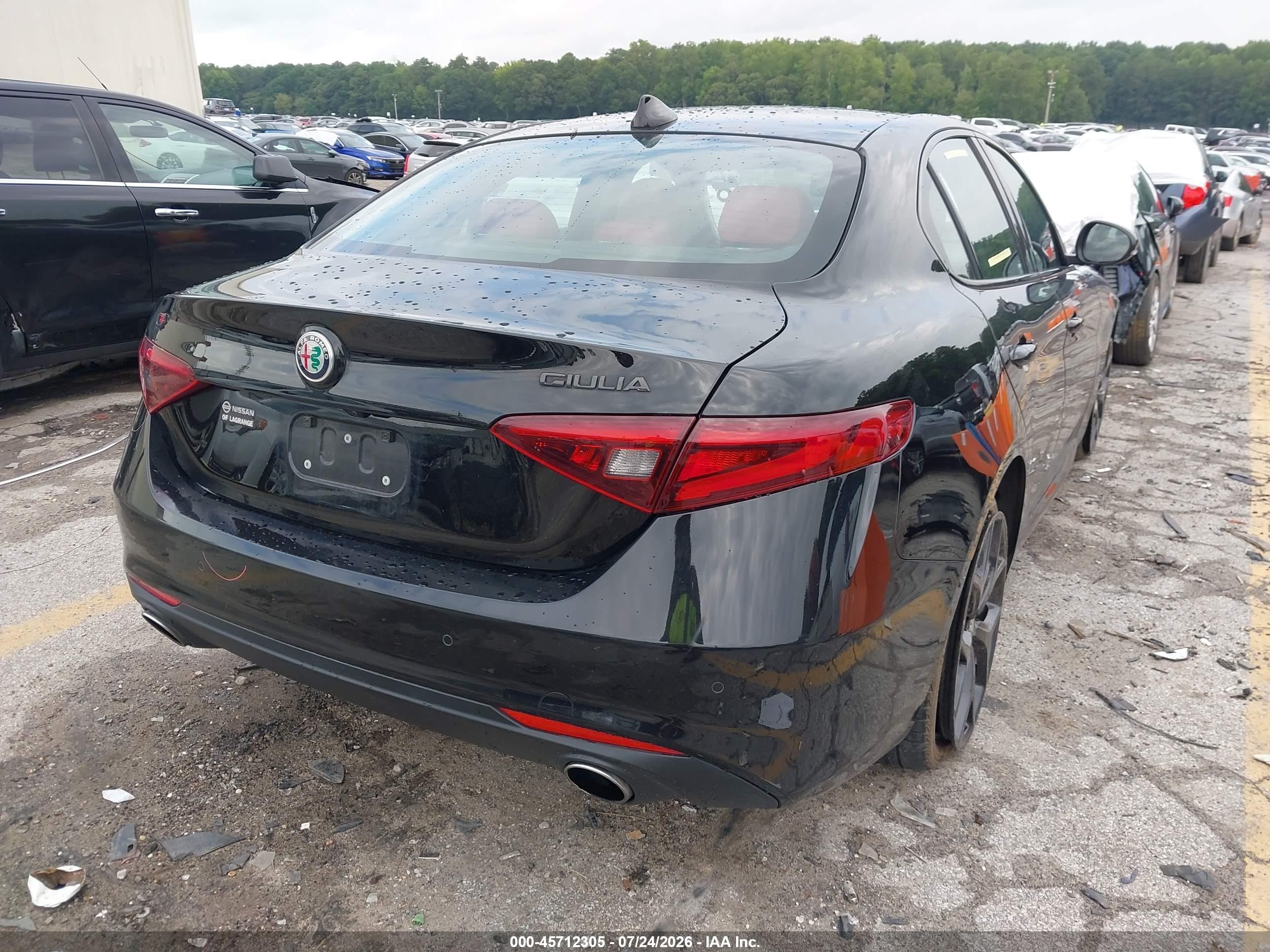 2021 Alfa Romeo Giulia VIN ZARFANBN1M7648494 IAAI salvage auction — Front End, Salvage (Georgia), sold $6,500 on 2026-09-11 (photo 4)