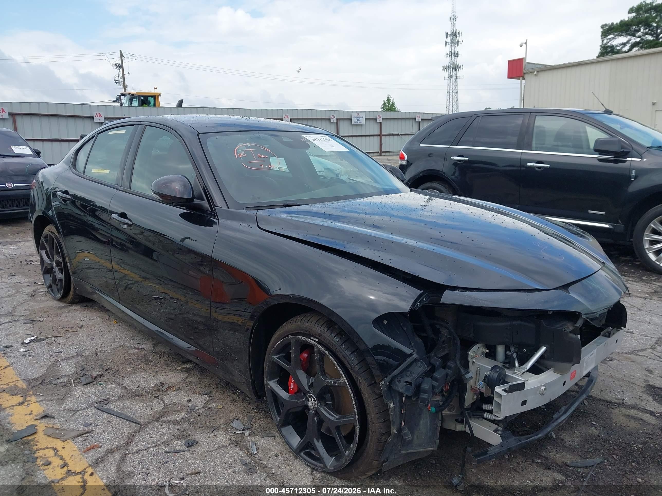 2021 Alfa Romeo Giulia VIN ZARFANBN1M7648494 IAAI salvage auction — Front End, Salvage (Georgia), sold $6,500 on 2026-09-11 (photo 6)