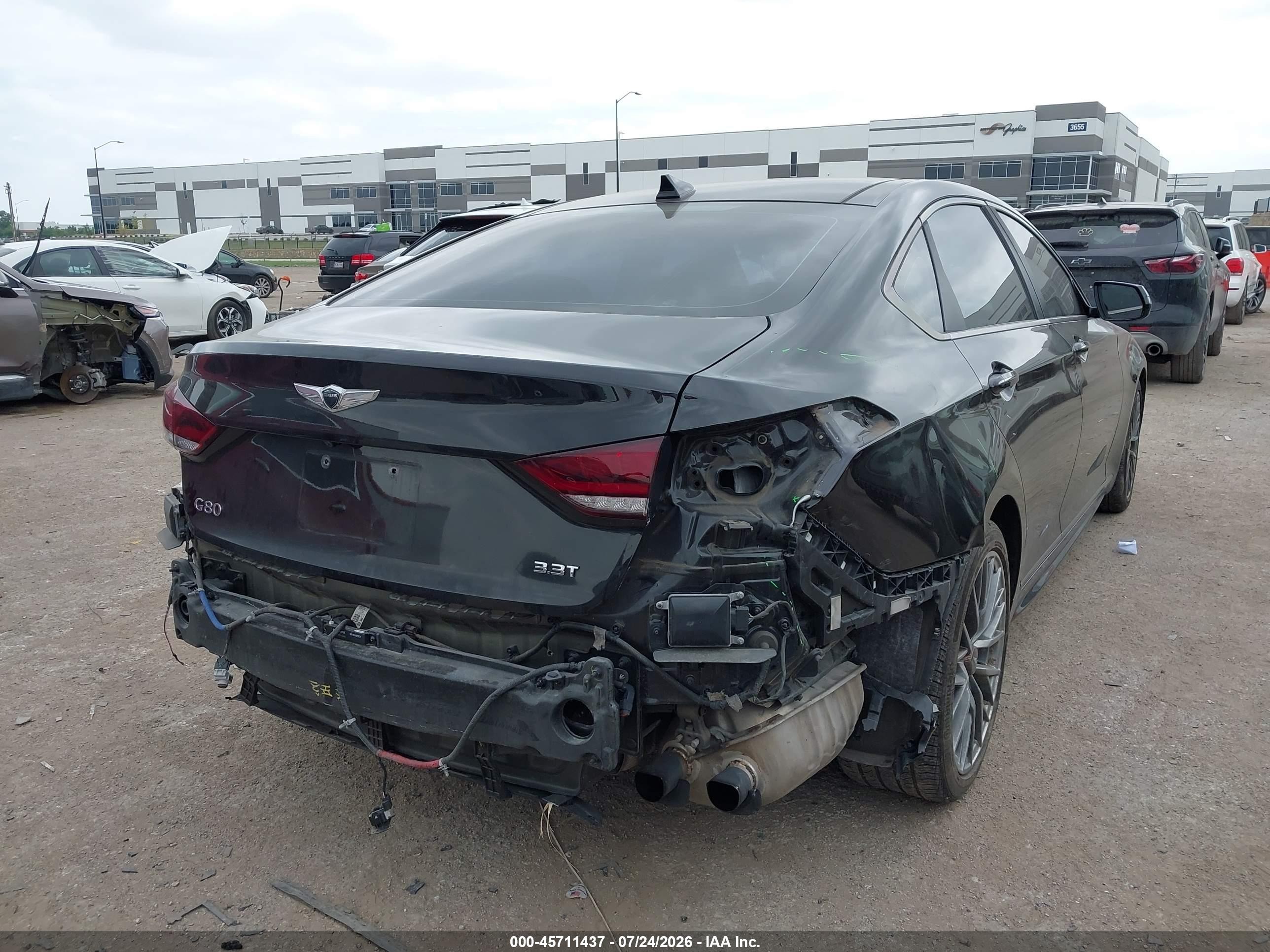 2019 Genesis G80 VIN KMHGN4JB8KU289921 IAAI salvage auction — Rear End, Original (Texas), sold $10,000 on 2026-09-15 (photo 4)