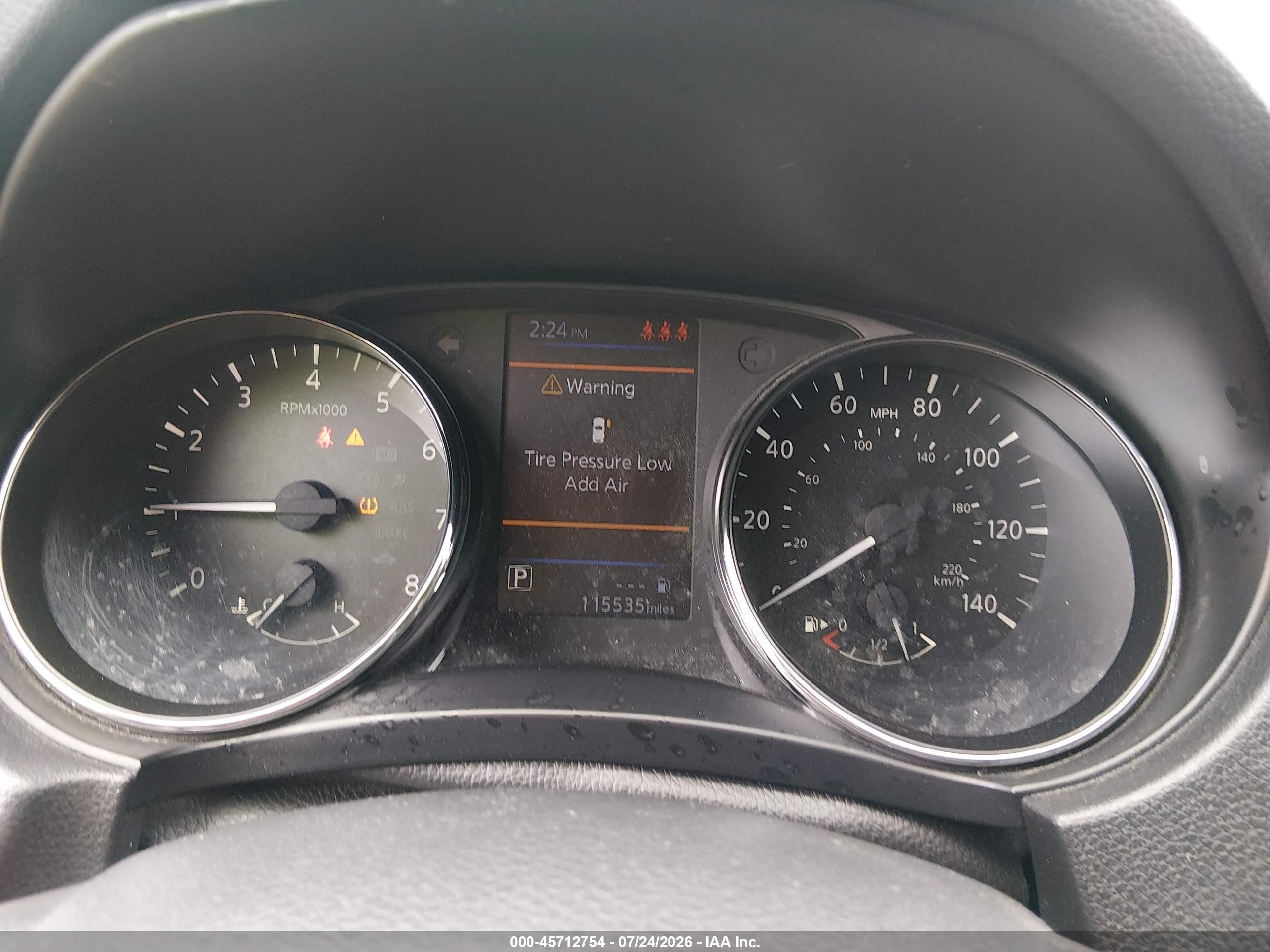 2020 Nissan Rogue VIN JN1BJ1CV7LW264095 IAAI salvage auction — Unknown, Salvage (Mississippi), sold $1,150 on 2026-09-09 (photo 7)