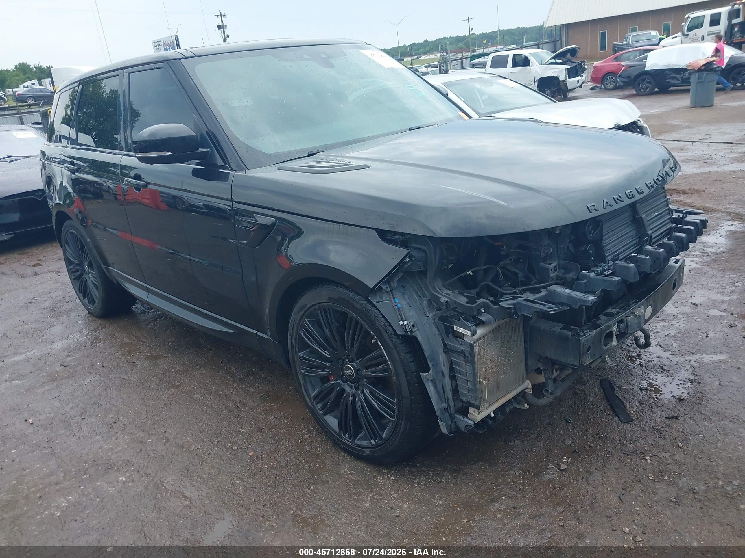 2019 Land Rover Range Rover Sport VIN SALWV2RE9KA819598 IAAI salvage auction — Front End, Clear (Oklahoma), sold $14,600 on 2026-09-19 (photo 1)