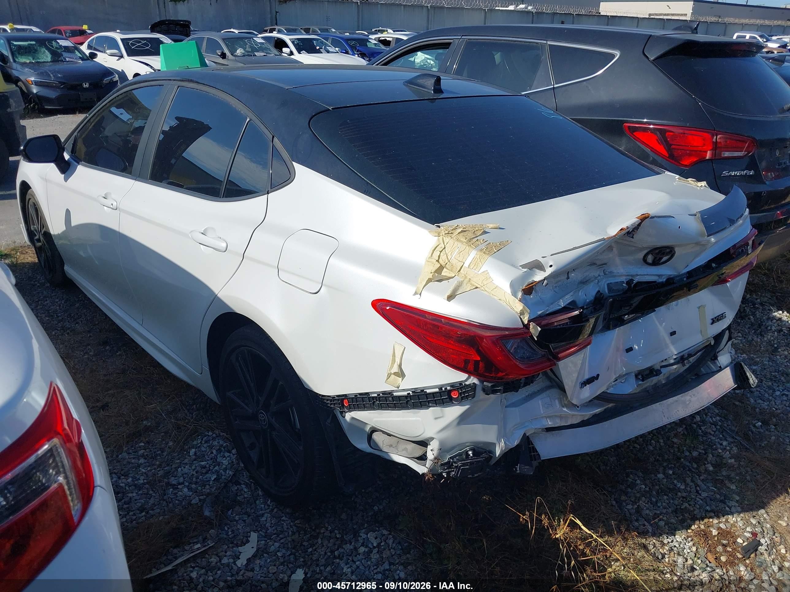 2025 Toyota Camry VIN 4T1DAACK9SU054163 IAAI salvage auction — Rear End, Salvage Certificate (California), sold $16,200 on 2026-09-12 (photo 3)
