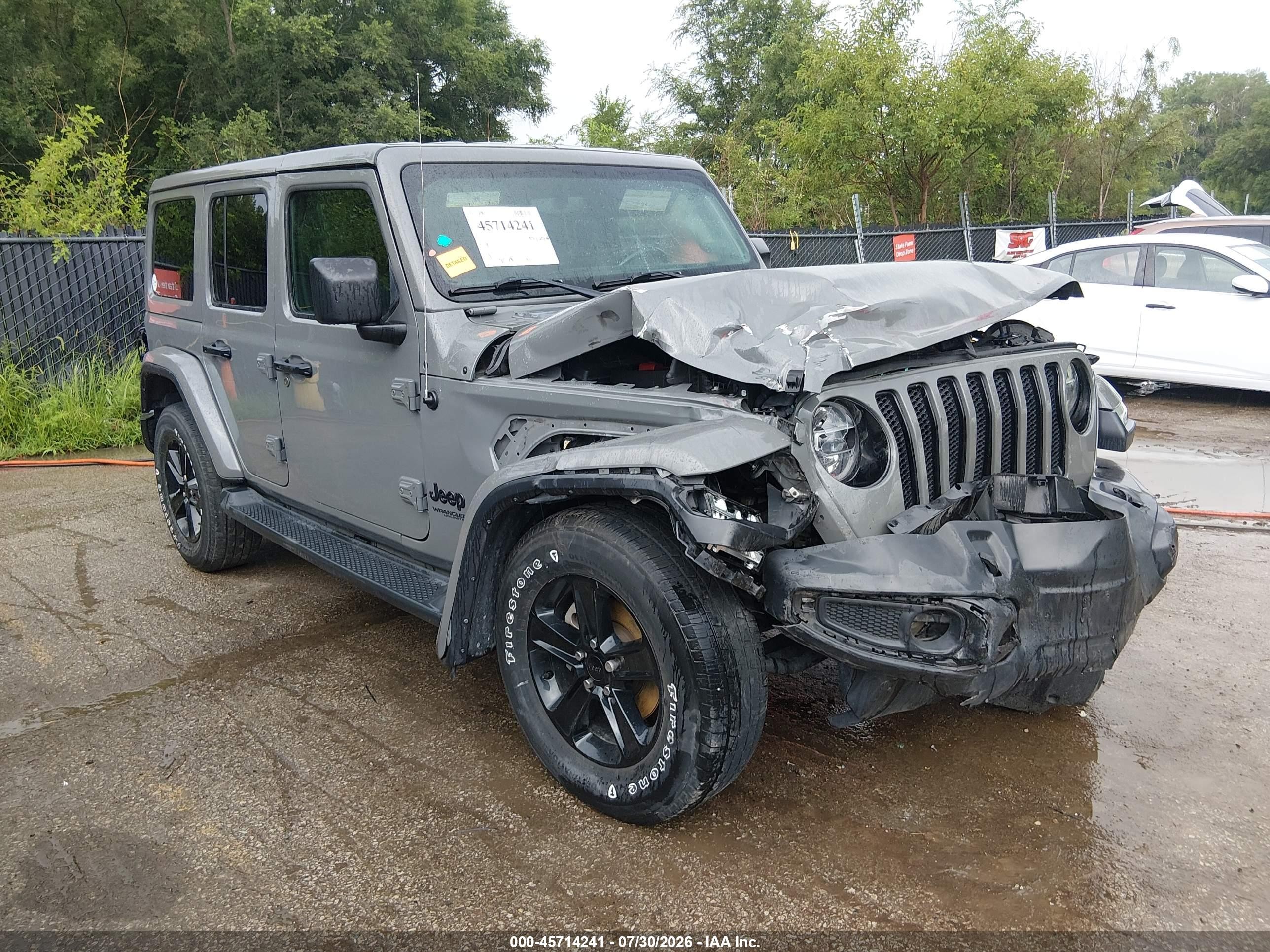 2020 Jeep Wrangler Unlimited VIN 1C4HJXEG2LW137893 — IAAI salvage auction photo