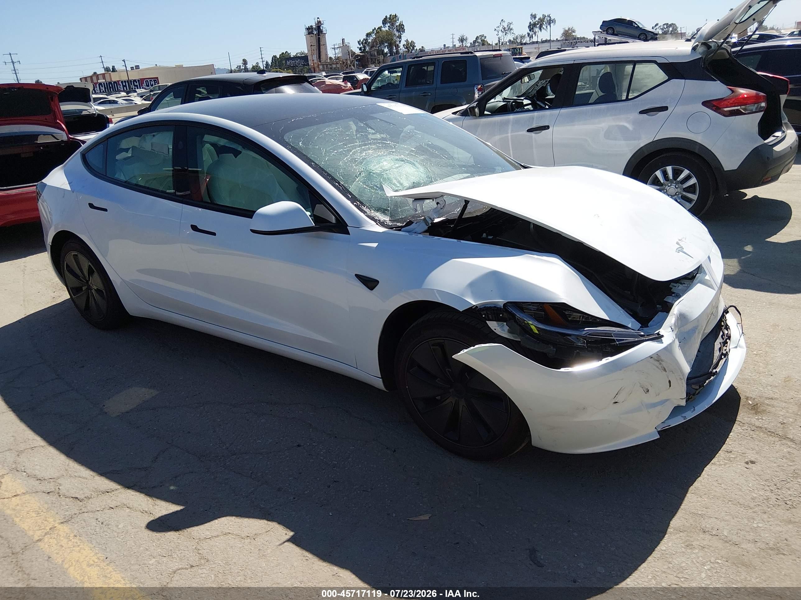 2025 Tesla Model 3 VIN 5YJ3E1EA7SF877434 — IAAI salvage auction photo