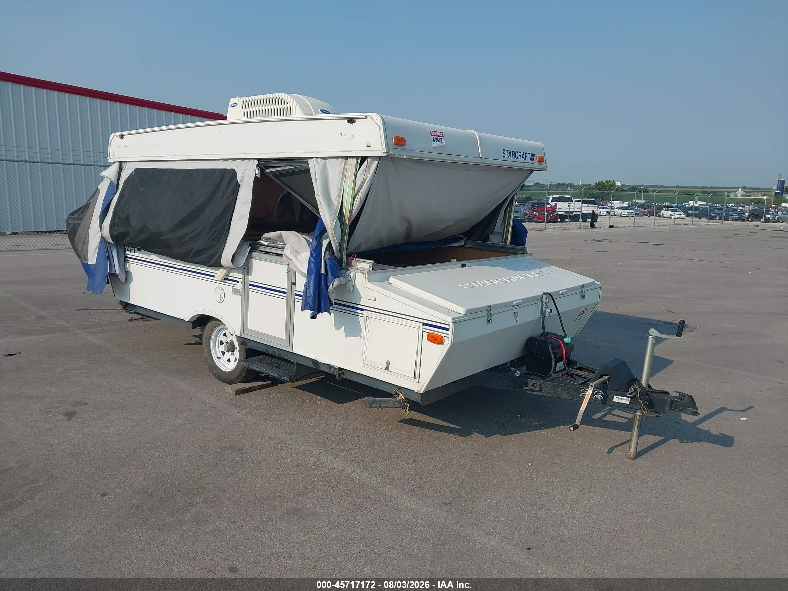 2001 Starcraft 2101 VIN 1SAAS01F611AR2726 IAAI salvage auction — Rollover, Certificate Of Title (Nebraska), sold $125 on 2026-09-03 (photo 1)