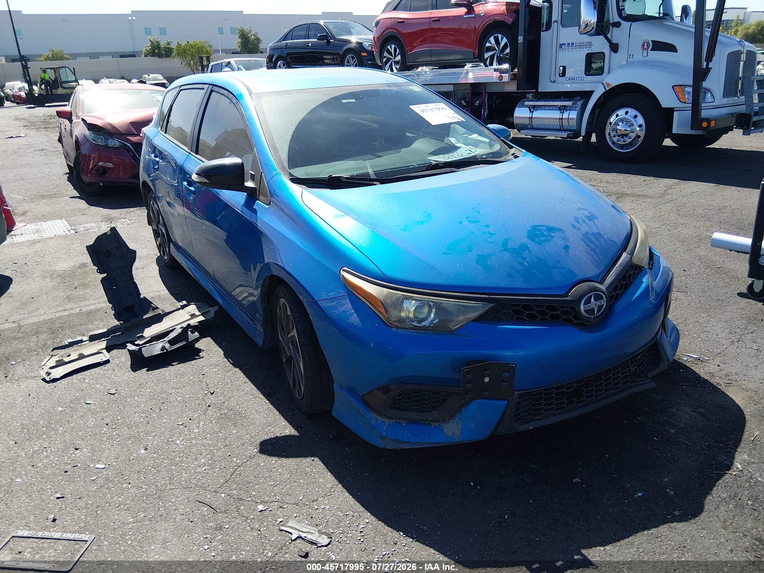 2016 Scion Im VIN JTNKARJE4GJ512414 IAAI salvage auction — Undercarriage, Salvage Certificate (California), sold $1,100 on 2026-09-24 (photo 1)