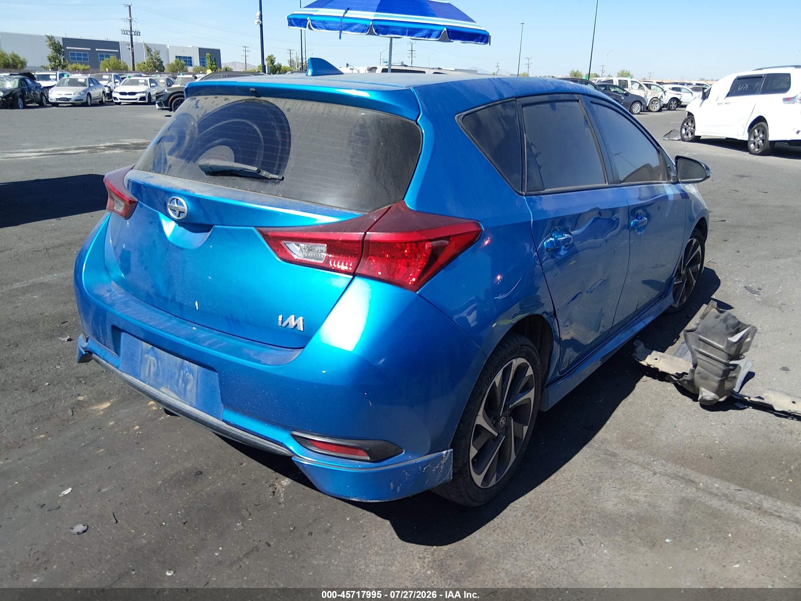 2016 Scion Im VIN JTNKARJE4GJ512414 IAAI salvage auction — Undercarriage, Salvage Certificate (California), sold $1,100 on 2026-09-24 (photo 4)