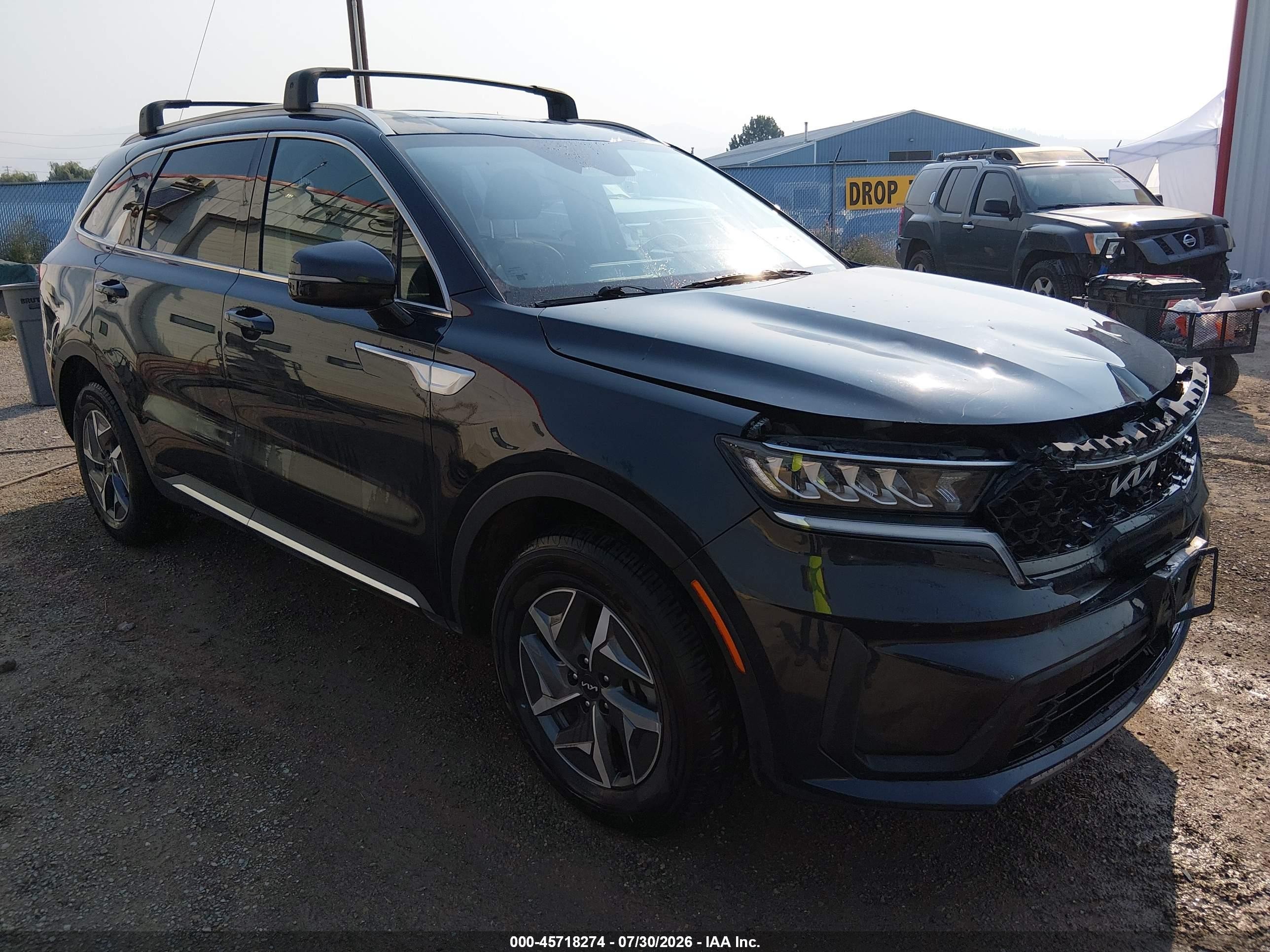 2022 Kia Sorento Hybrid VIN KNDRGDLG9N5123809 — IAAI salvage auction photo