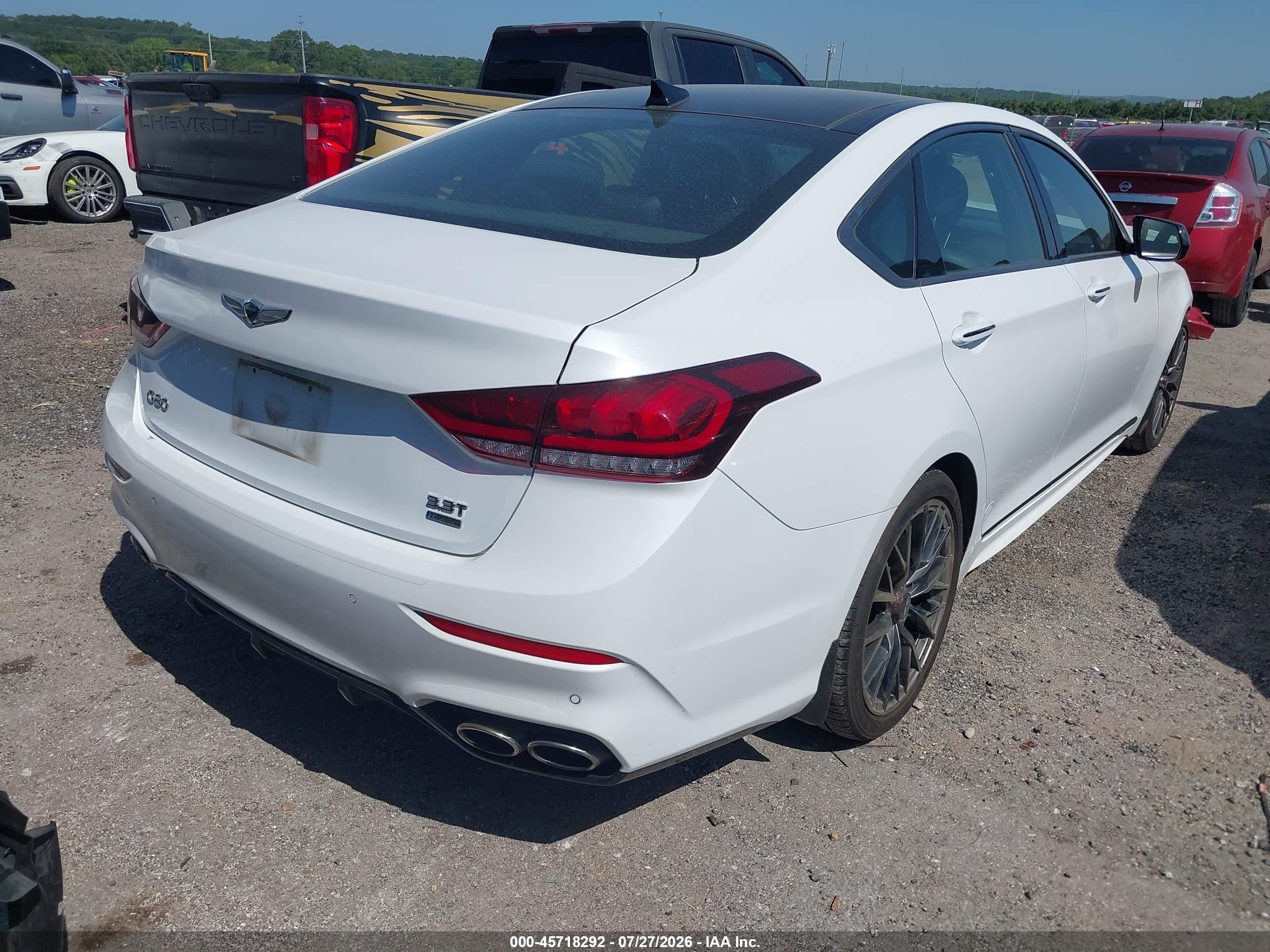 2018 Genesis G80 VIN KMHGN4JB2JU245072 IAAI salvage auction — Front End, Salvage (Tennessee), sold $2,650 on 2026-09-12 (photo 4)