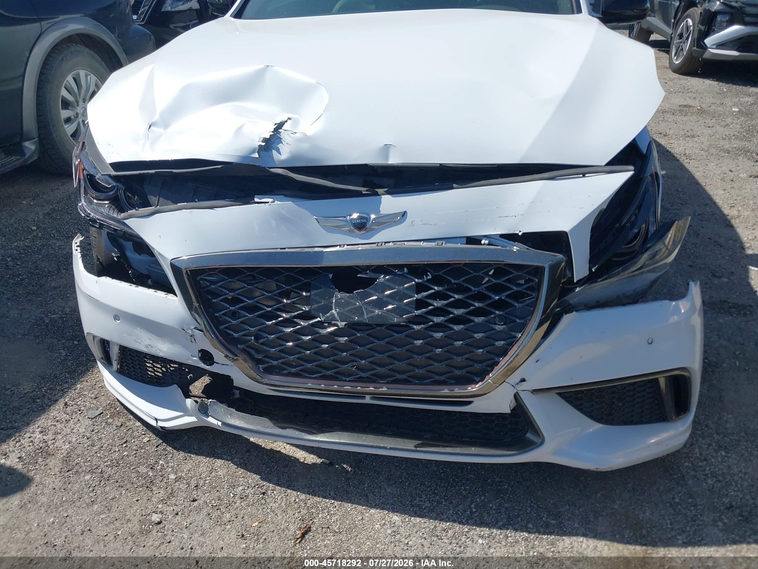 2018 Genesis G80 VIN KMHGN4JB2JU245072 IAAI salvage auction — Front End, Salvage (Tennessee), sold $2,650 on 2026-09-12 (photo 6)