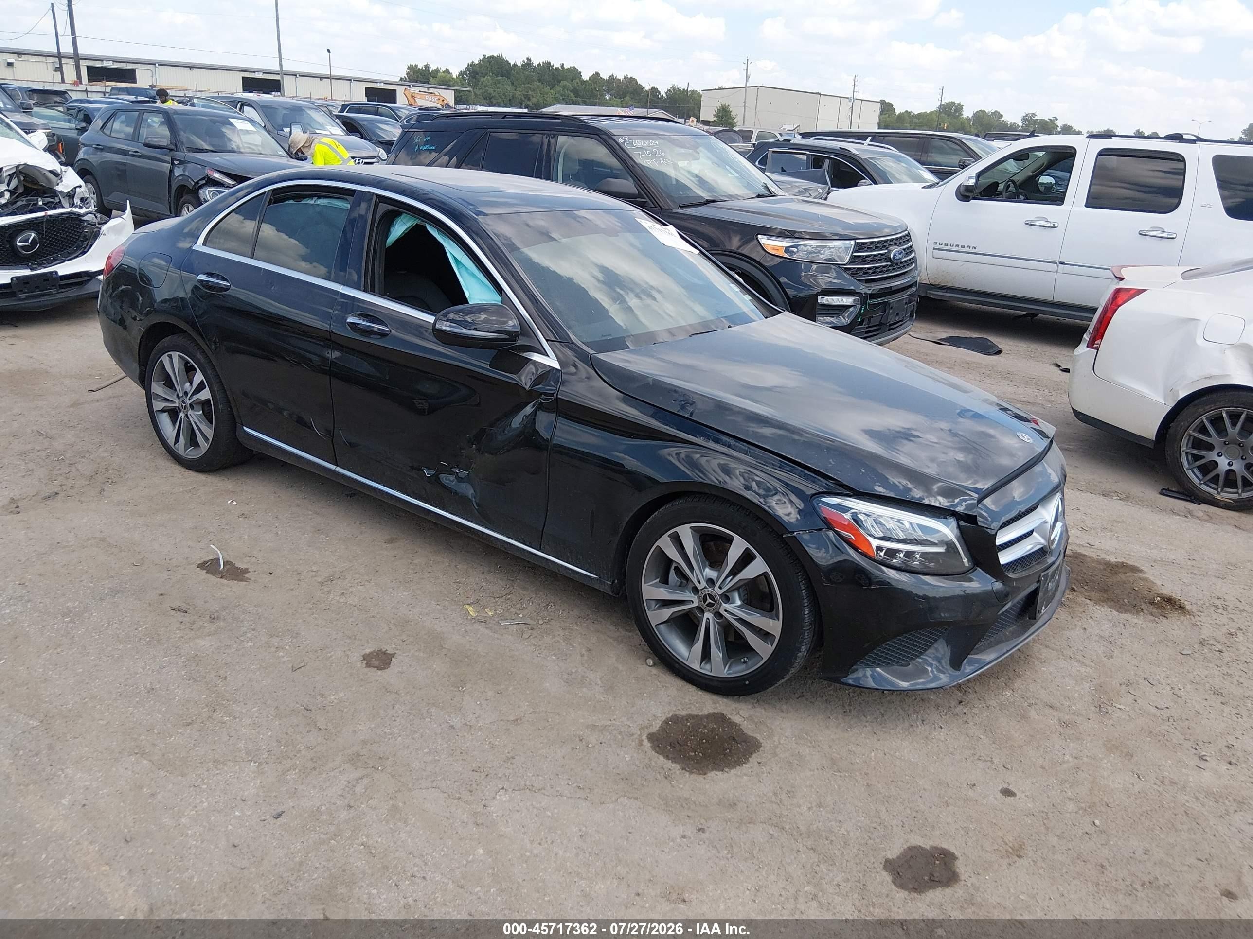 2020 Mercedes-benz C-klasse VIN WDDWF8DB8LR545503 IAAI salvage auction — Front End, Salvage (Texas), sold $3,450 on 2026-09-05 (photo 1)