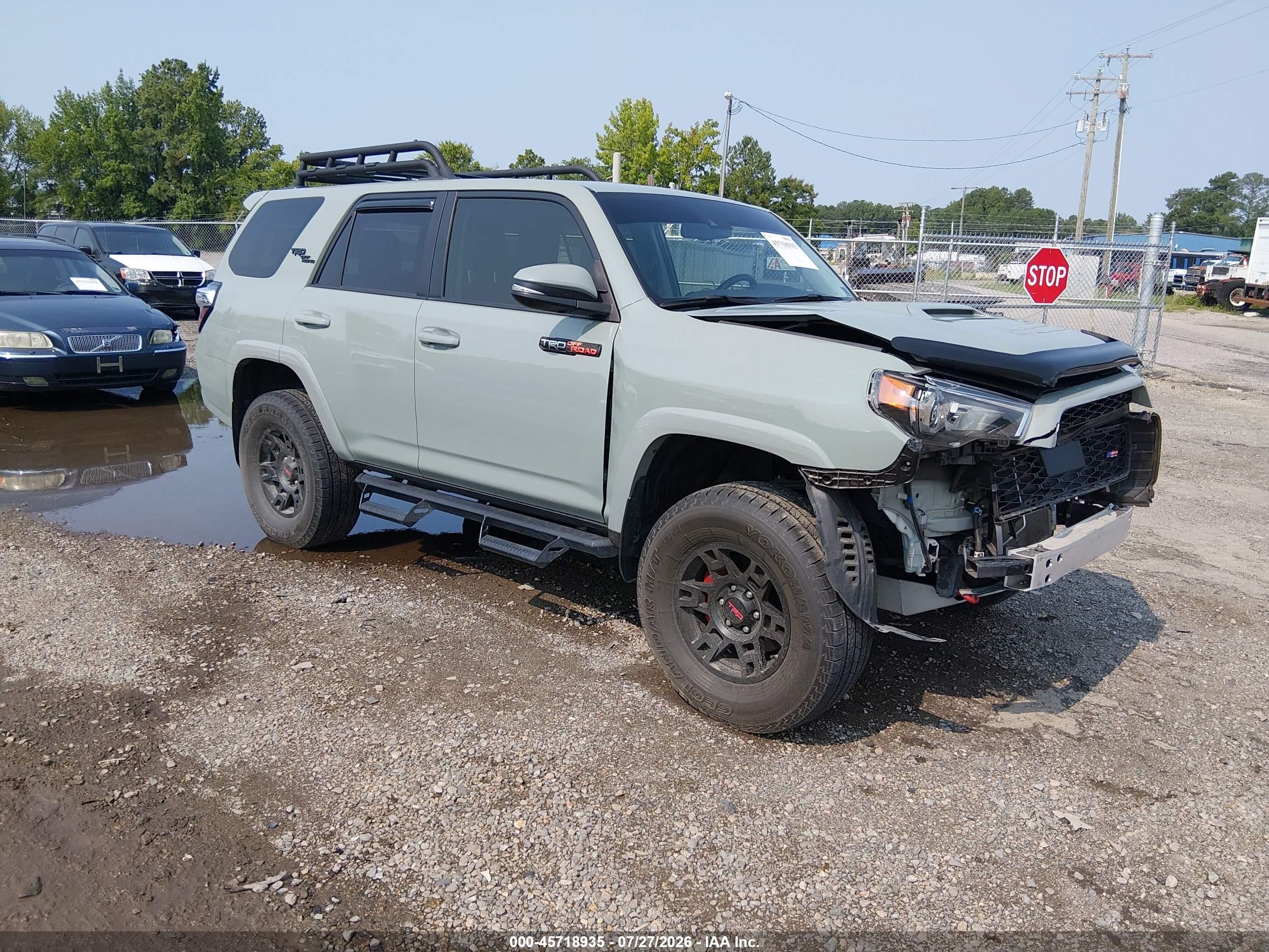 2023 Toyota 4Runner VIN JTERU5JR8P6205168 IAAI salvage auction — Front End, Salvage (Virginia), sold $20,700 on 2026-08-12 (photo 1)