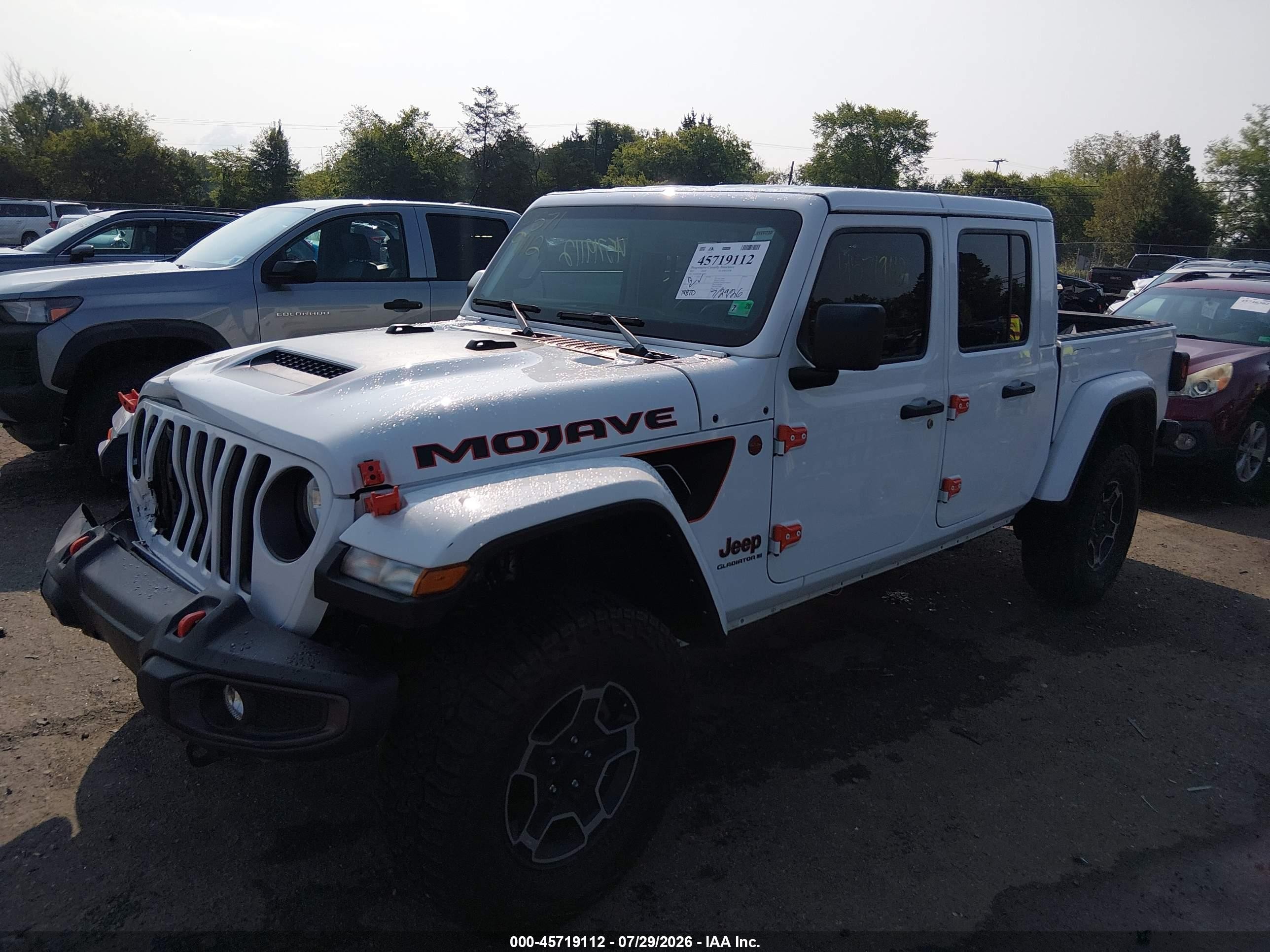 2023 Jeep Gladiator VIN 1C6JJTEG9PL543825 IAAI salvage auction — Front End, Salvage (Virginia), sold $18,700 on 2026-08-25 (photo 2)