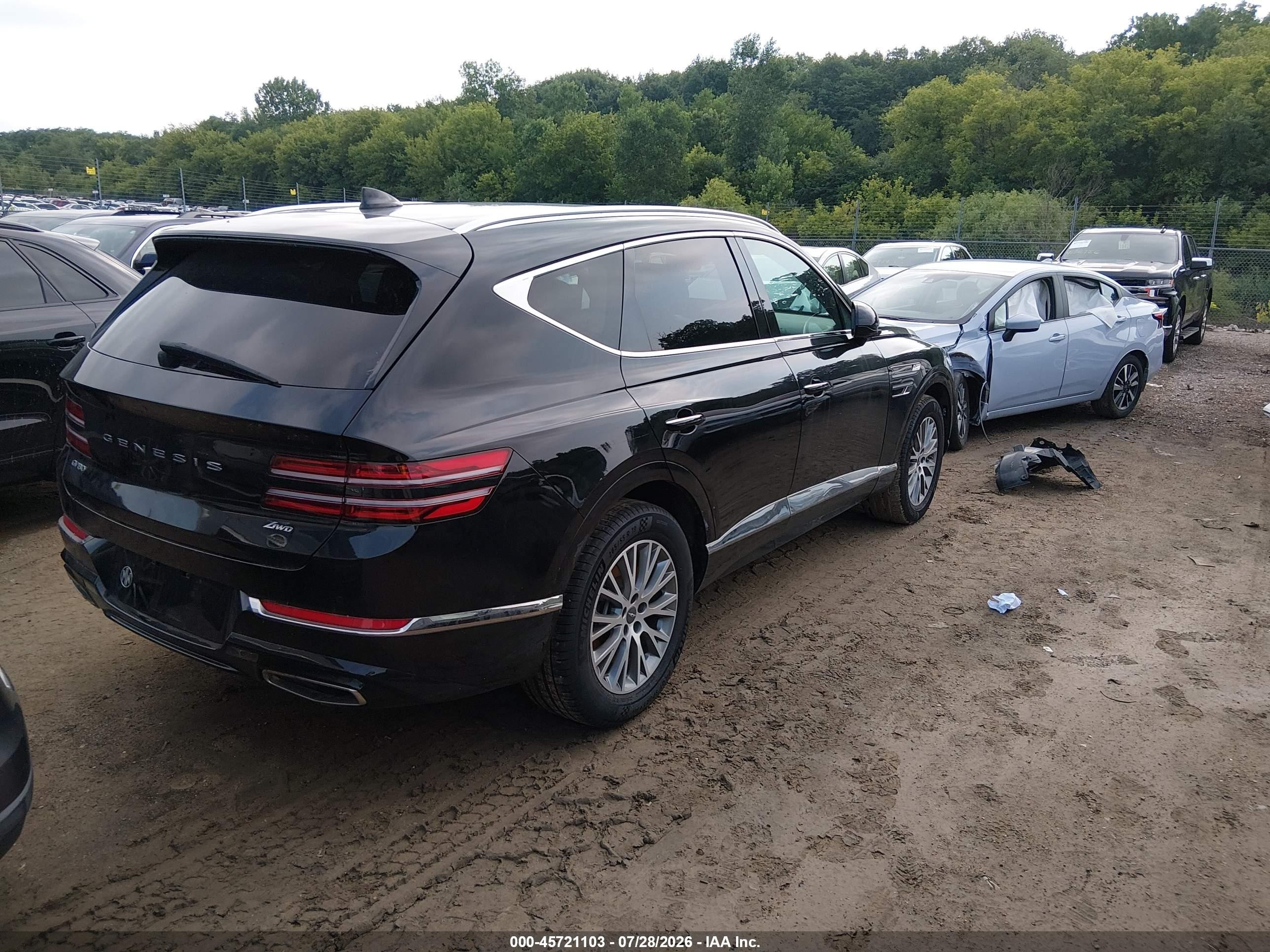 2024 Genesis Gv80 VIN KMUHBDSB2RU180619 IAAI salvage auction — Theft, Salvage (Illinois), sold $13,200 on 2026-09-11 (photo 4)