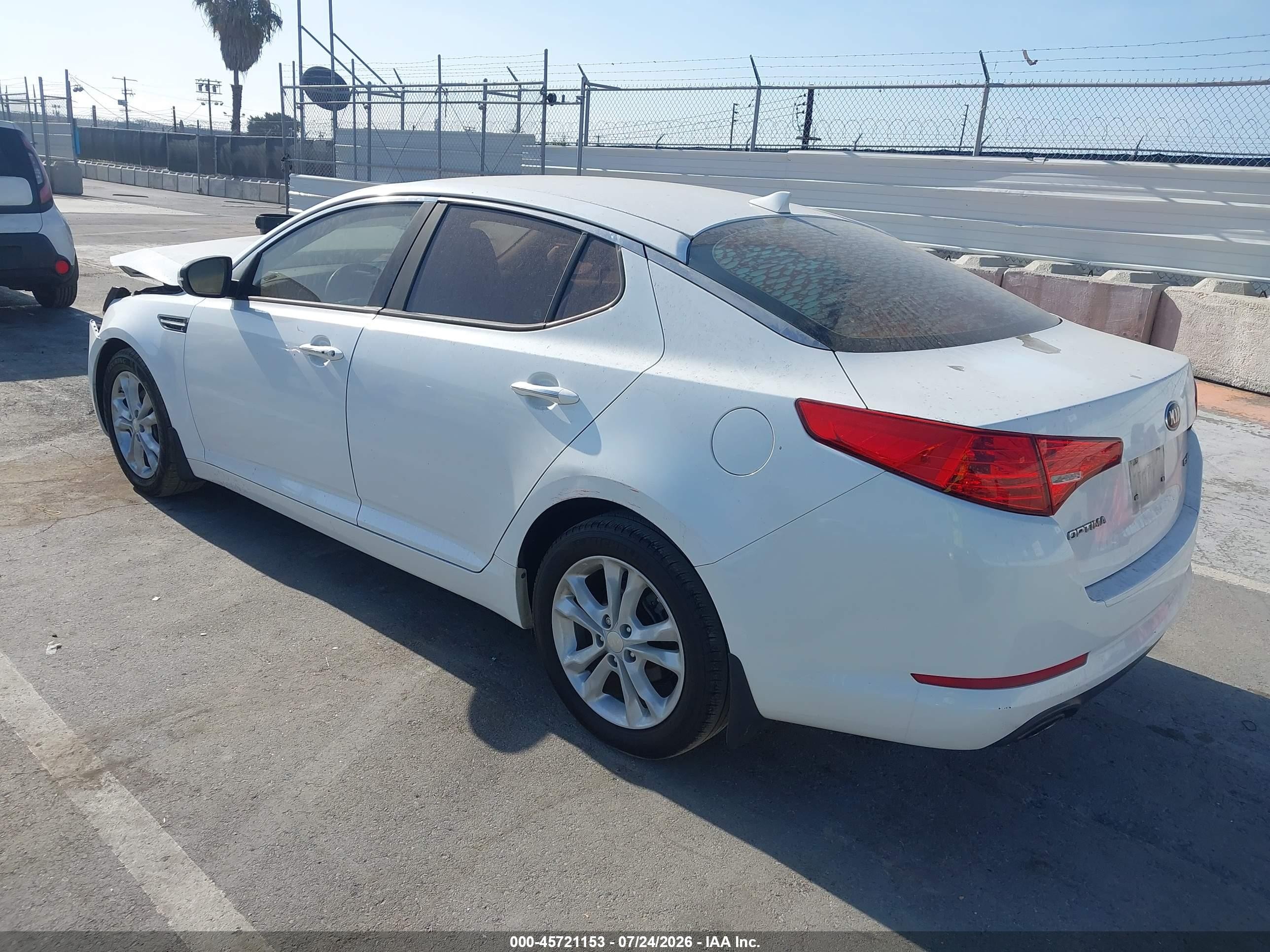 2013 Kia Optima VIN 5XXGN4A72DG156595 IAAI salvage auction — Front End, Salvage (California), sold $825 on 2026-09-24 (photo 3)