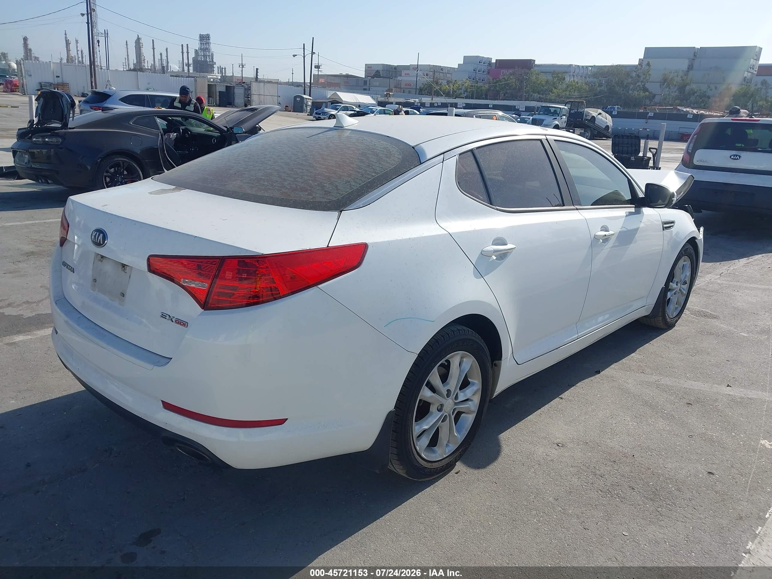 2013 Kia Optima VIN 5XXGN4A72DG156595 IAAI salvage auction — Front End, Salvage (California), sold $825 on 2026-09-24 (photo 4)