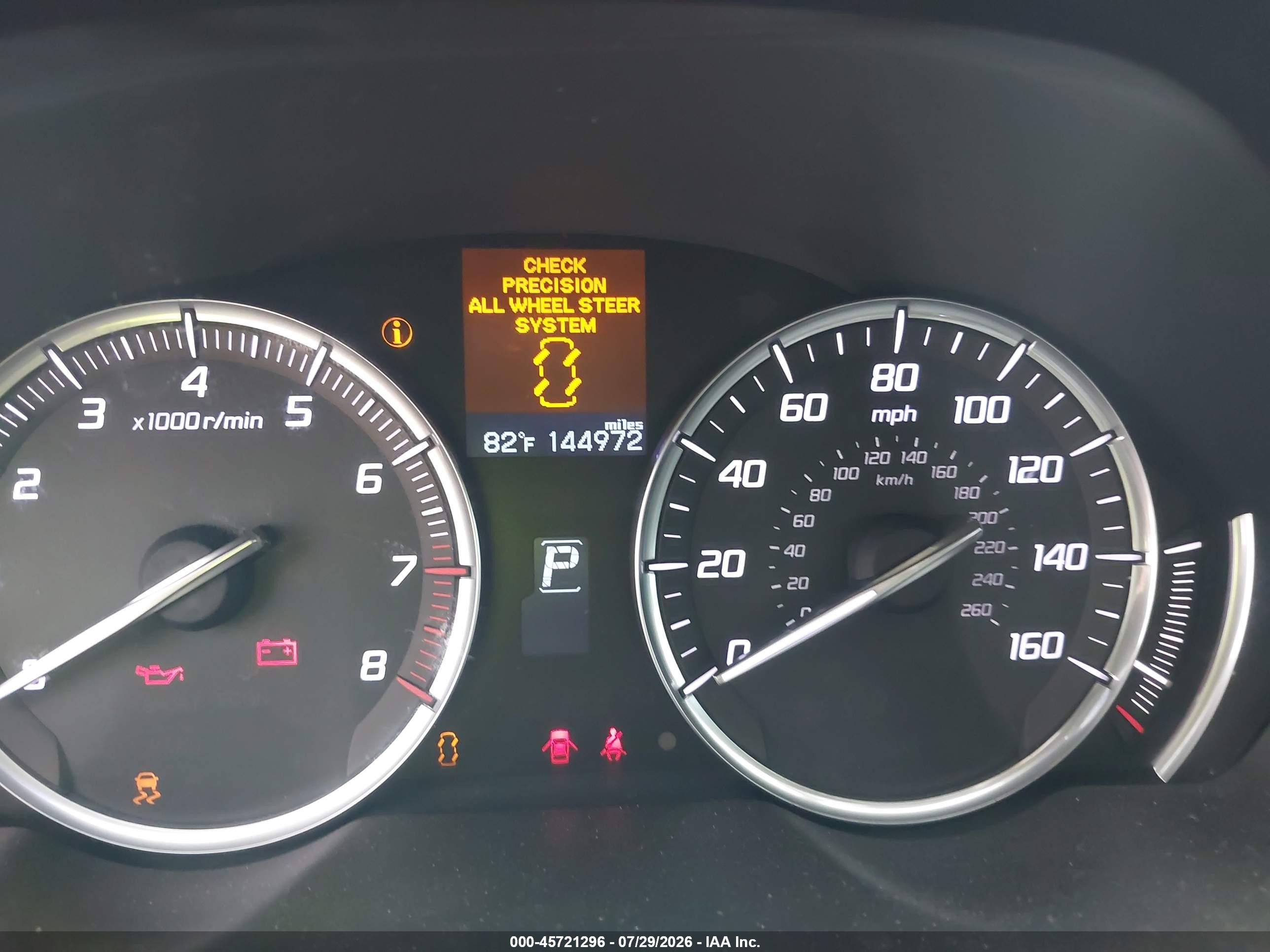 2016 Acura Tlx VIN 19UUB2F30GA005603 IAAI salvage auction — Water/Flood, Salvage (Texas), sold $3,275 on 2026-09-25 (photo 7)