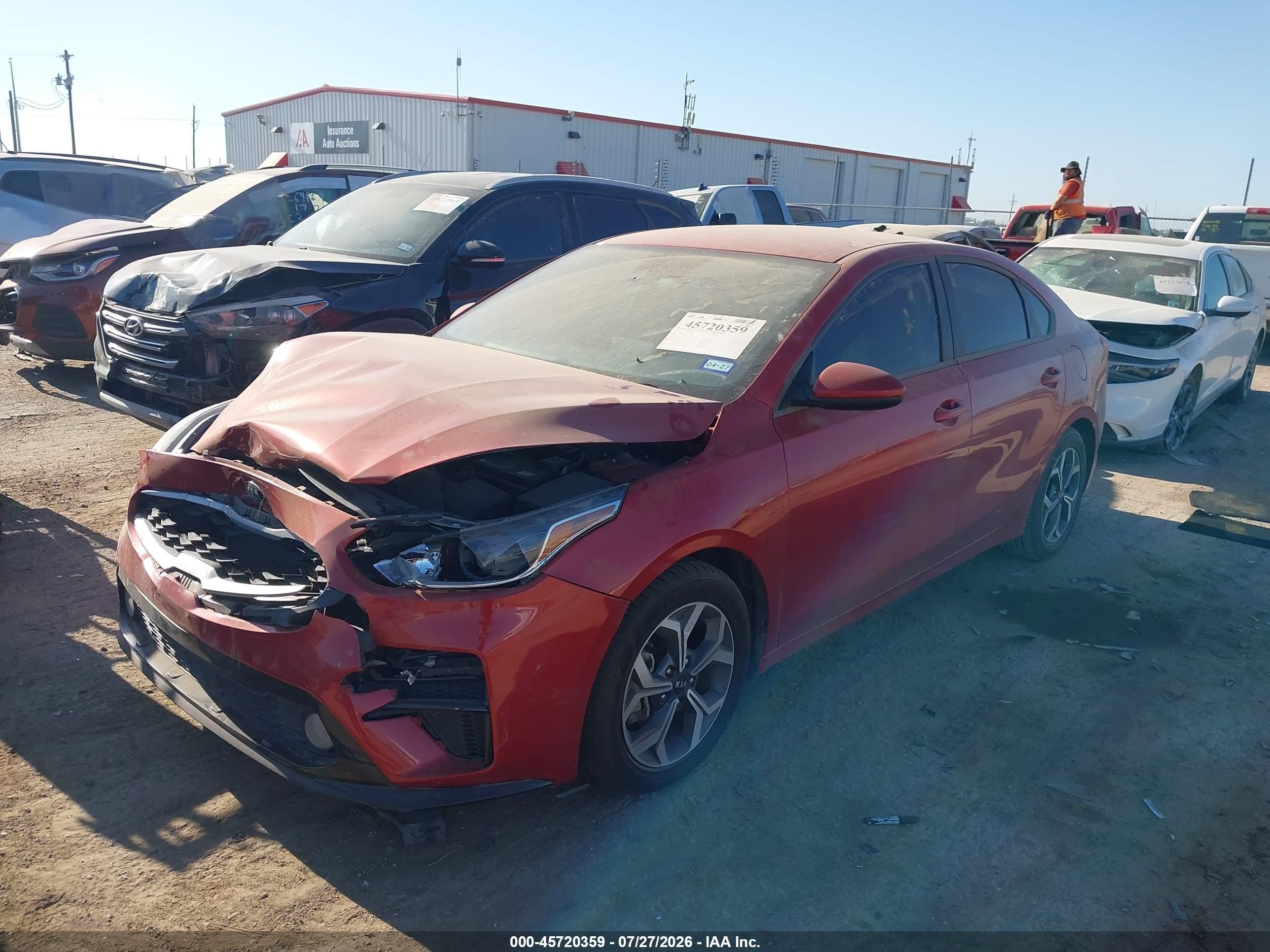 2020 Kia Forte VIN 3KPF24AD9LE248031 IAAI salvage auction — Front End, Original (Texas), sold $3,450 on 2026-10-09 (photo 2)