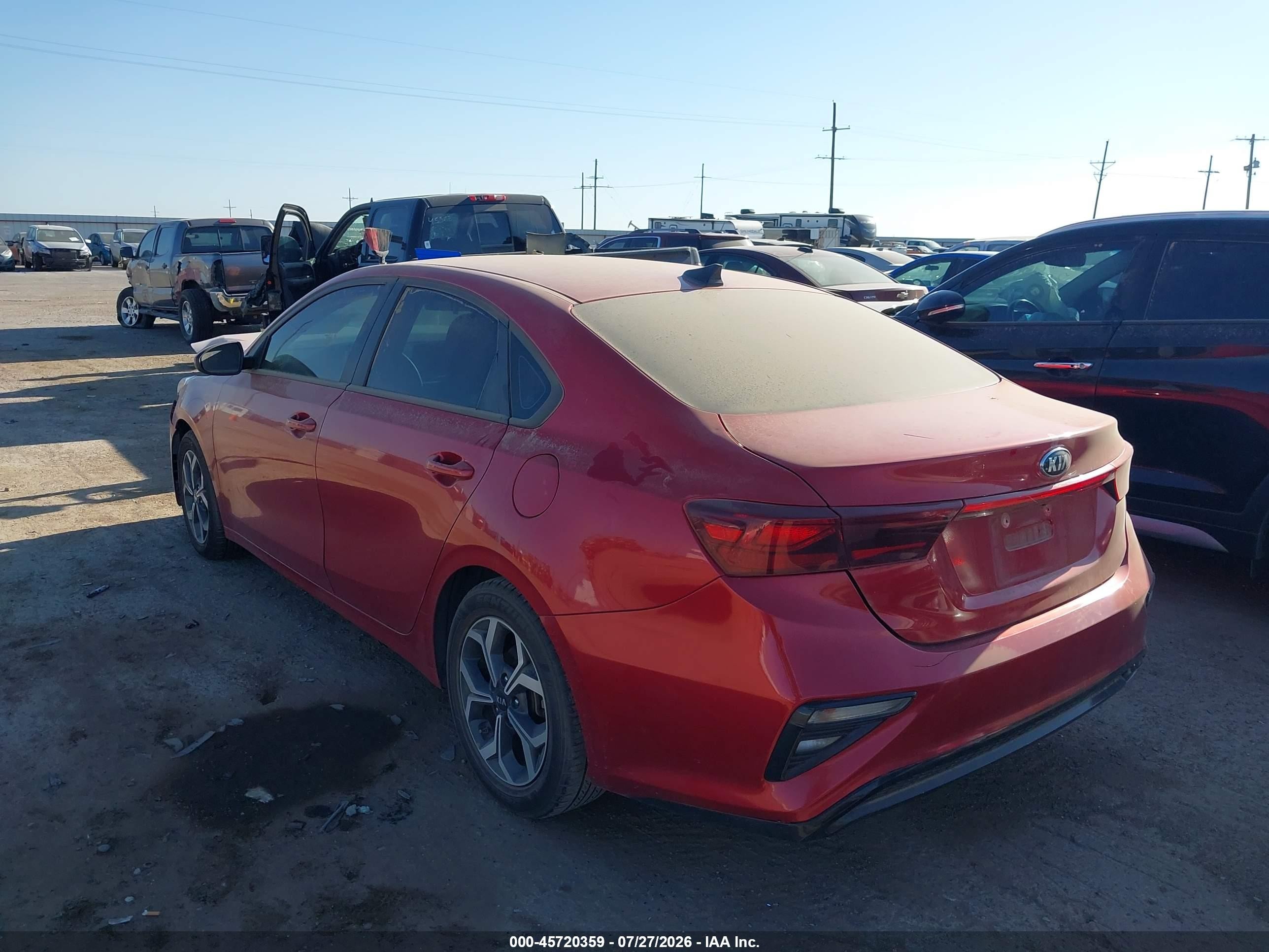 2020 Kia Forte VIN 3KPF24AD9LE248031 IAAI salvage auction — Front End, Original (Texas), sold $3,450 on 2026-10-09 (photo 3)