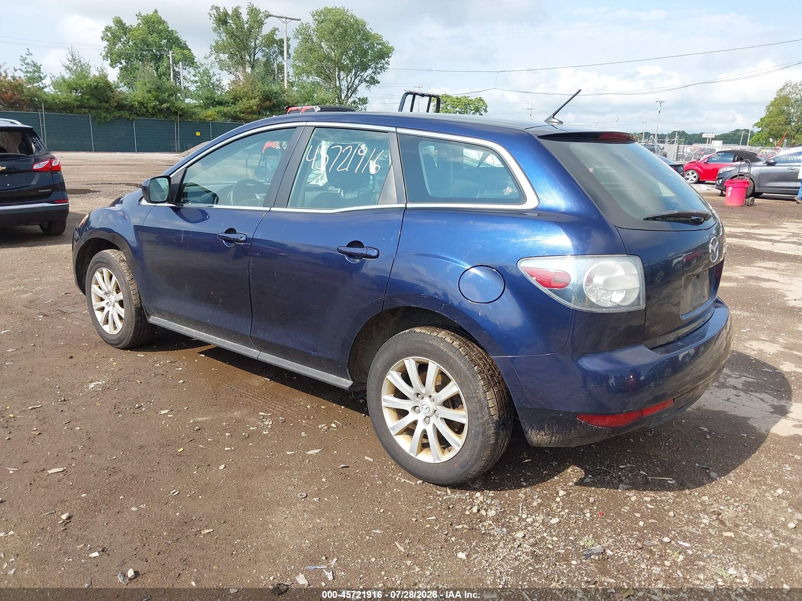 2012 Mazda Cx-7 VIN JM3ER2A52C0420646 IAAI salvage auction — Side, Clear (Indiana), sold $250 on 2026-09-08 (photo 3)