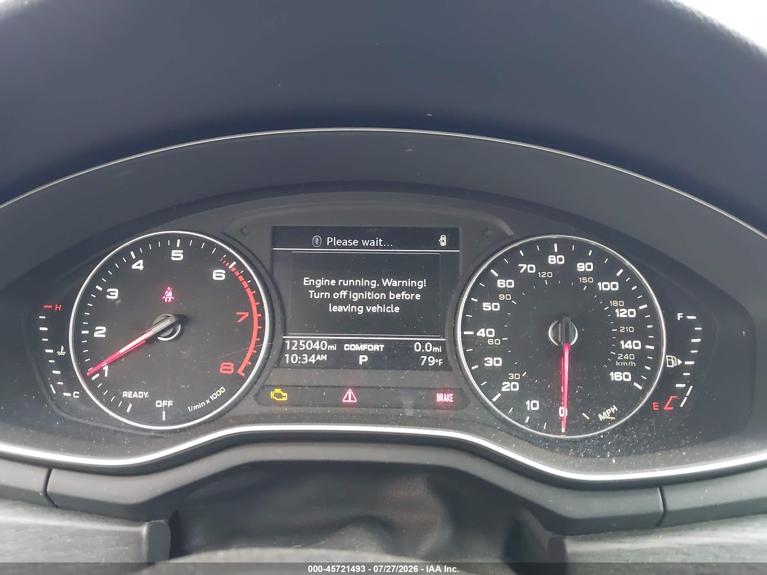 2017 Audi A4 VIN WAUGMAF47HN071551 IAAI salvage auction — Front End, Rebuildable (Florida), sold $3,200 on 2026-09-09 (photo 7)