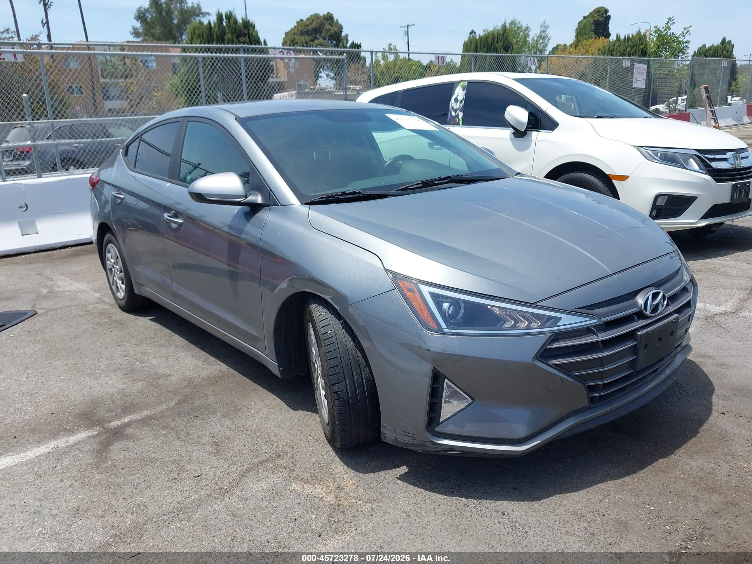2019 Hyundai Elantra VIN KMHD74LF7KU783667 IAAI salvage auction — Rear End, Salvage (California), sold $2,625 on 2026-09-27 (photo 1)