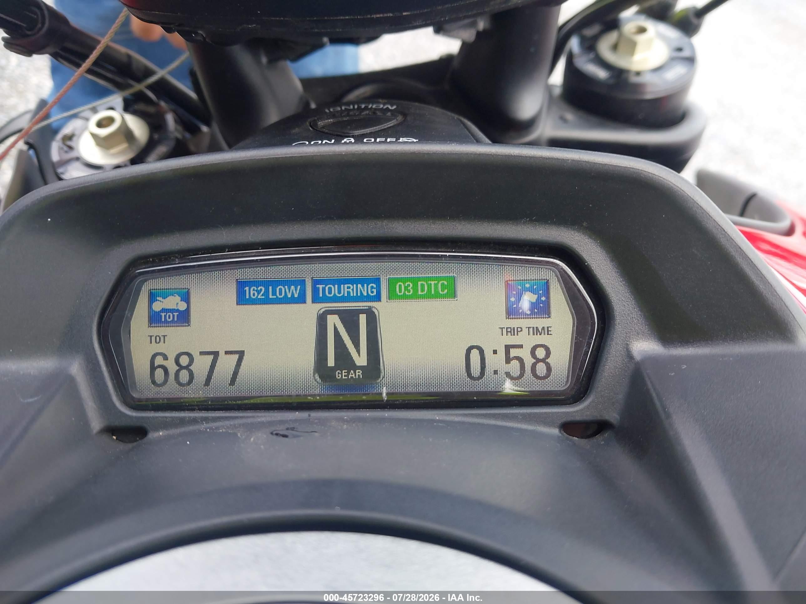 2013 Ducati Diavel VIN ZDM13BLW0DB015541 IAAI salvage auction — Front End, Clear (Virginia), sold $1,550 on 2026-09-09 (photo 7)