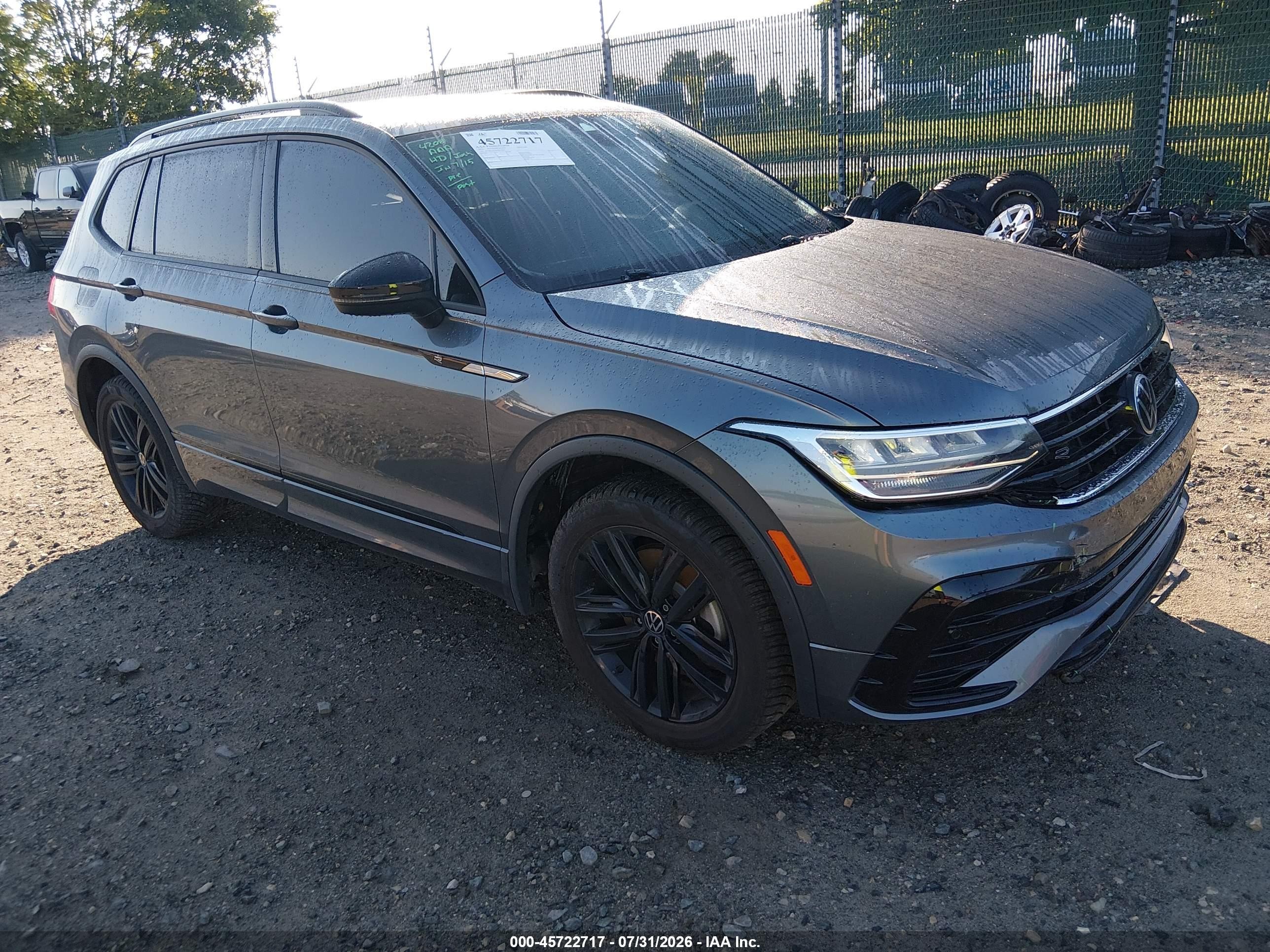 2022 Volkswagen Tiguan VIN 3VV8B7AX4NM153066 — IAAI salvage auction photo