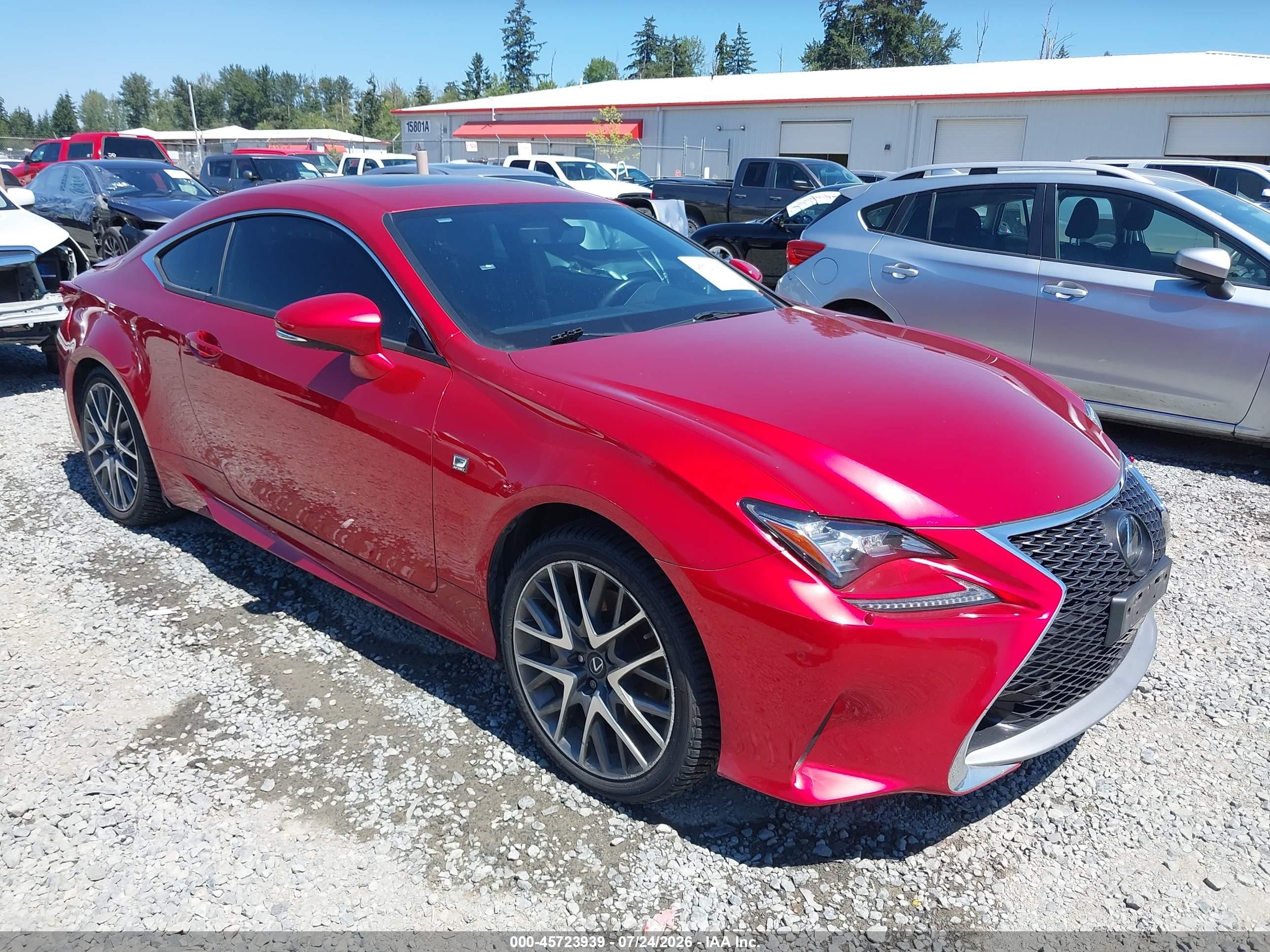 2015 Lexus RC 350 VIN JTHSE5BC3F5004326 — IAAI salvage auction photo