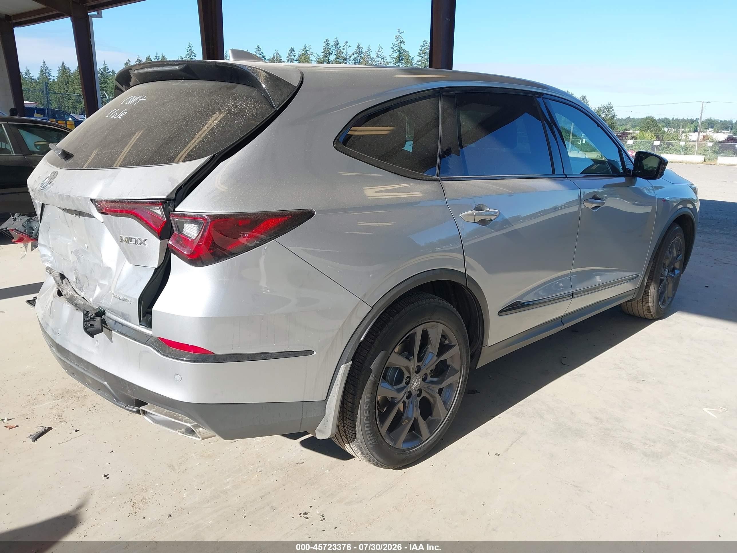 2024 Acura Mdx VIN 5J8YE1H08RL020010 IAAI salvage auction — Frame Damage, Bill Of Sale (Washington), sold $15,200 on 2026-09-13 (photo 4)