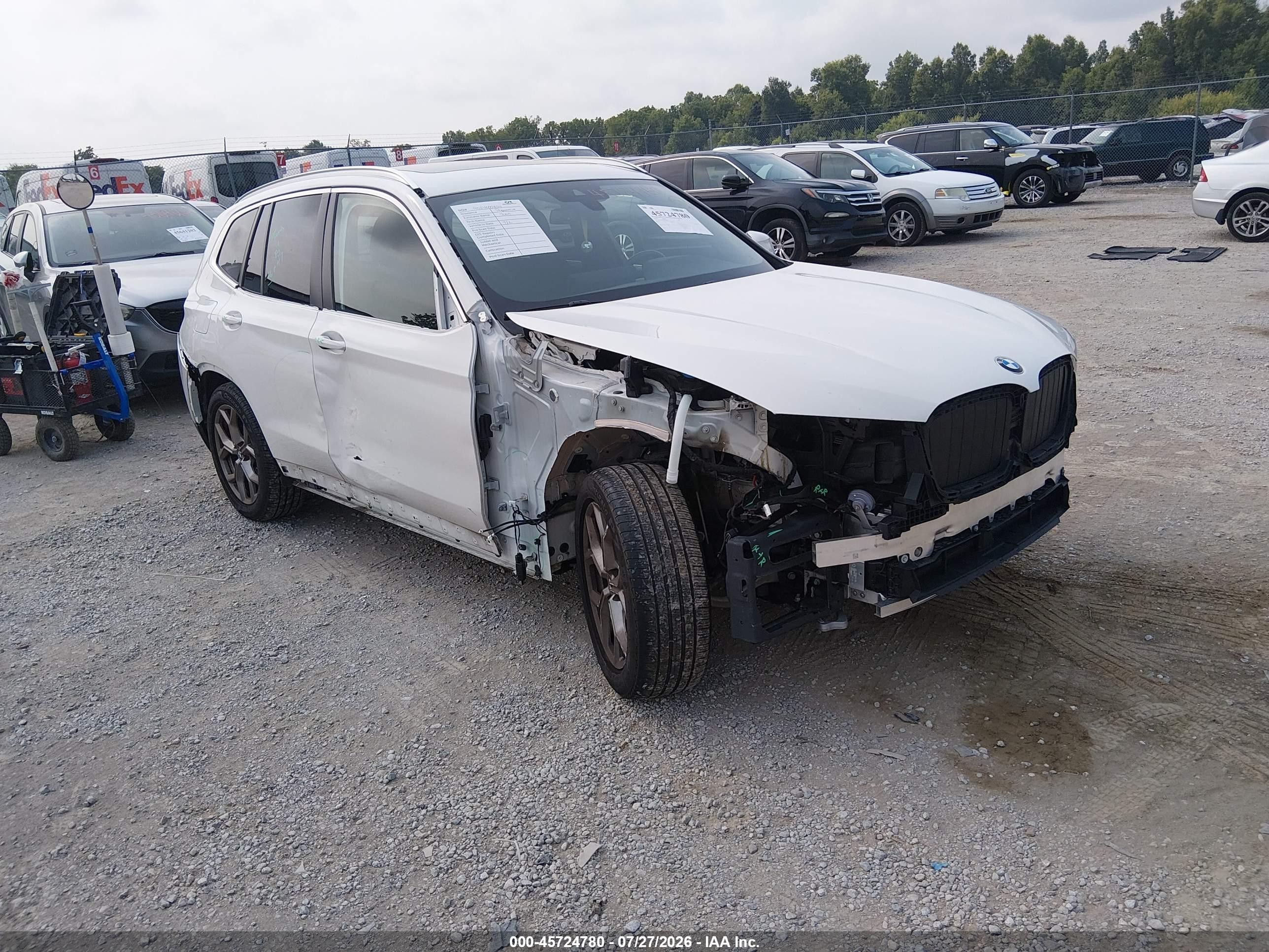 2023 BMW X3 VIN 5UX43DP08P9S88859 — IAAI salvage auction photo