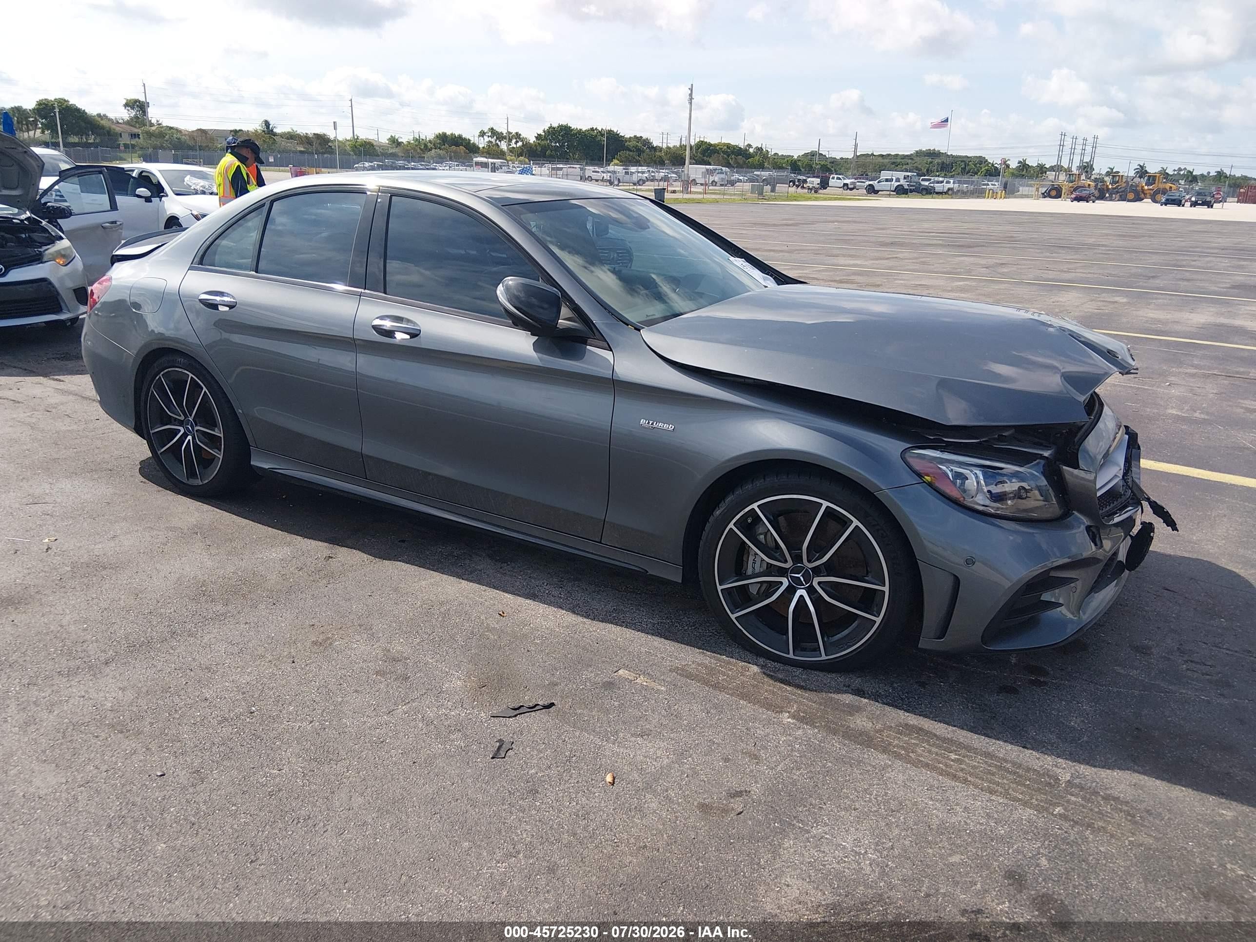 2020 Mercedes-Benz C-Class VIN W1KWF6EB7LR571884 — IAAI salvage auction photo