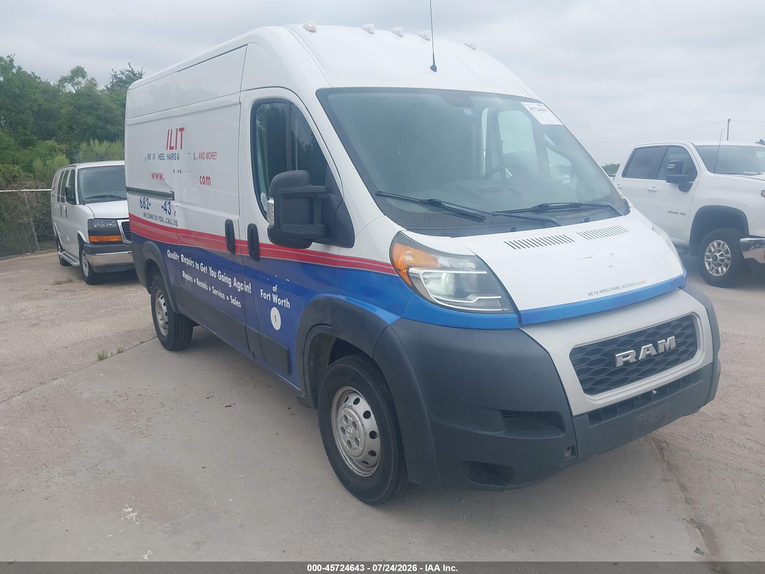 2020 Ram ProMaster 1500 VIN 3C6TRVBG6LE103064 — IAAI salvage auction photo