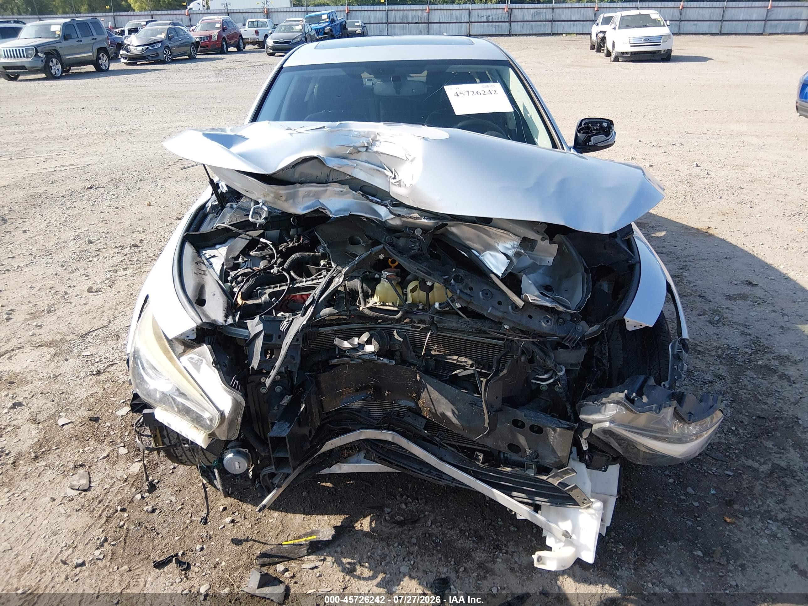 2018 Infiniti Q50 VIN JN1EV7AP2JM362470 IAAI salvage auction — Front & Rear, Clear (Arkansas), sold $1,700 on 2026-09-24 (photo 6)