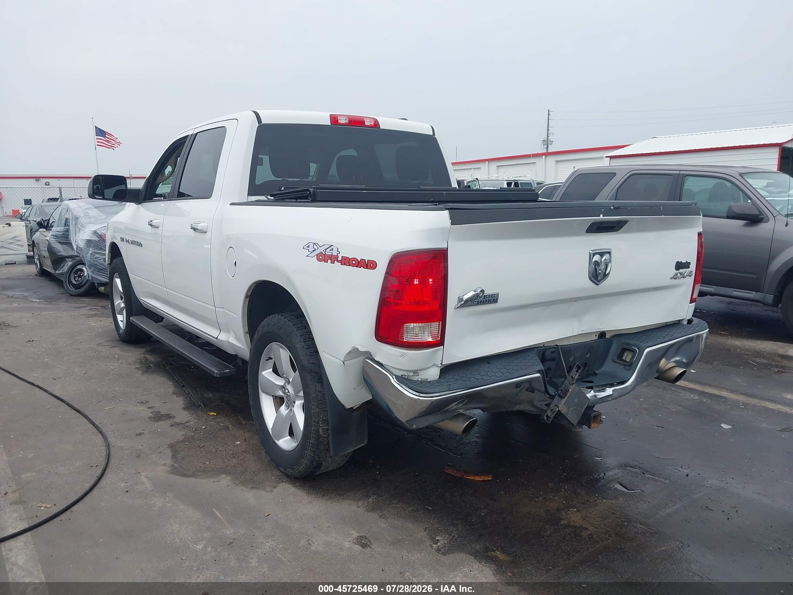 2012 Ram 1500 VIN 1C6RD7LTXCS107650 IAAI salvage auction — Rear End, Salvage (North Carolina), sold $3,150 on 2026-08-14 (photo 3)
