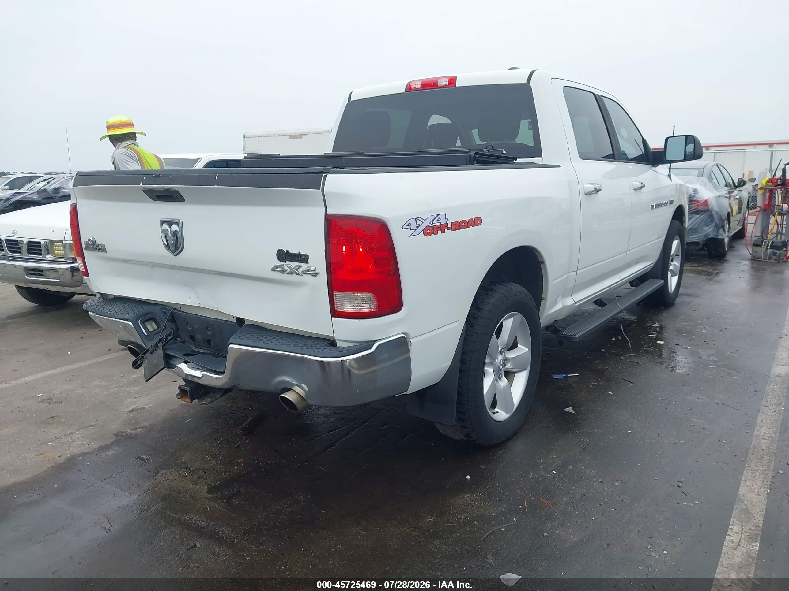 2012 Ram 1500 VIN 1C6RD7LTXCS107650 IAAI salvage auction — Rear End, Salvage (North Carolina), sold $3,150 on 2026-08-14 (photo 4)