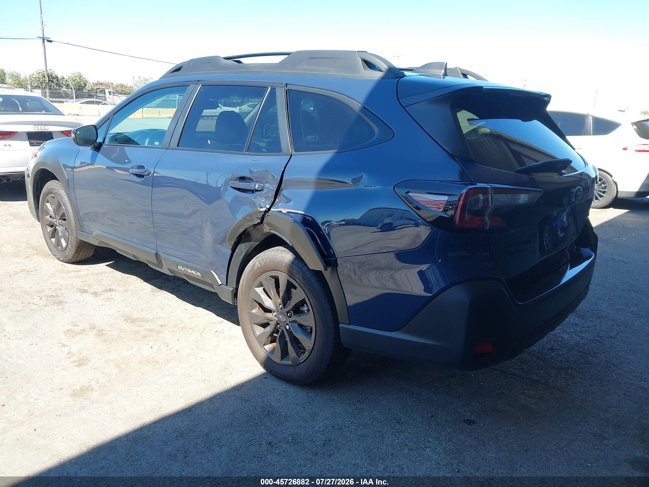 2025 Subaru Outback VIN 4S4BTGLD1S3264560 IAAI salvage auction — Side, Salvage (California), sold $15,200 on 2026-10-05 (photo 3)