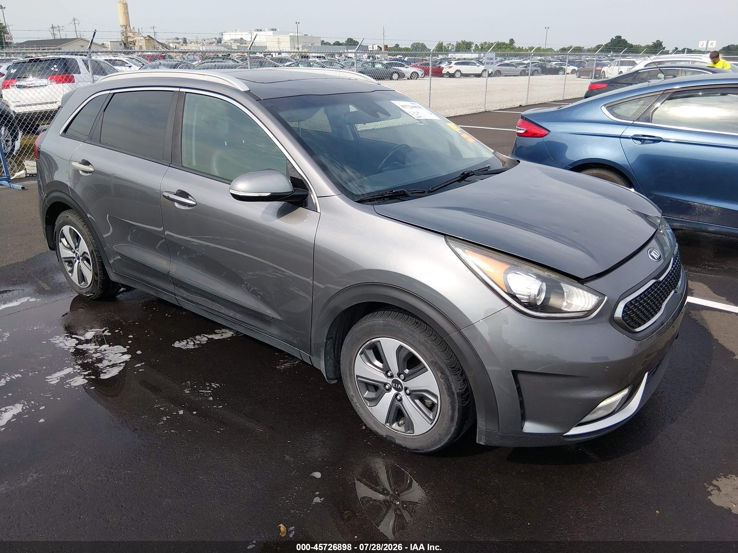 2017 Kia Niro VIN KNDCC3LC3H5090285 IAAI salvage auction — Hail, Salvage (Missouri), sold $825 on 2026-09-08 (photo 1)