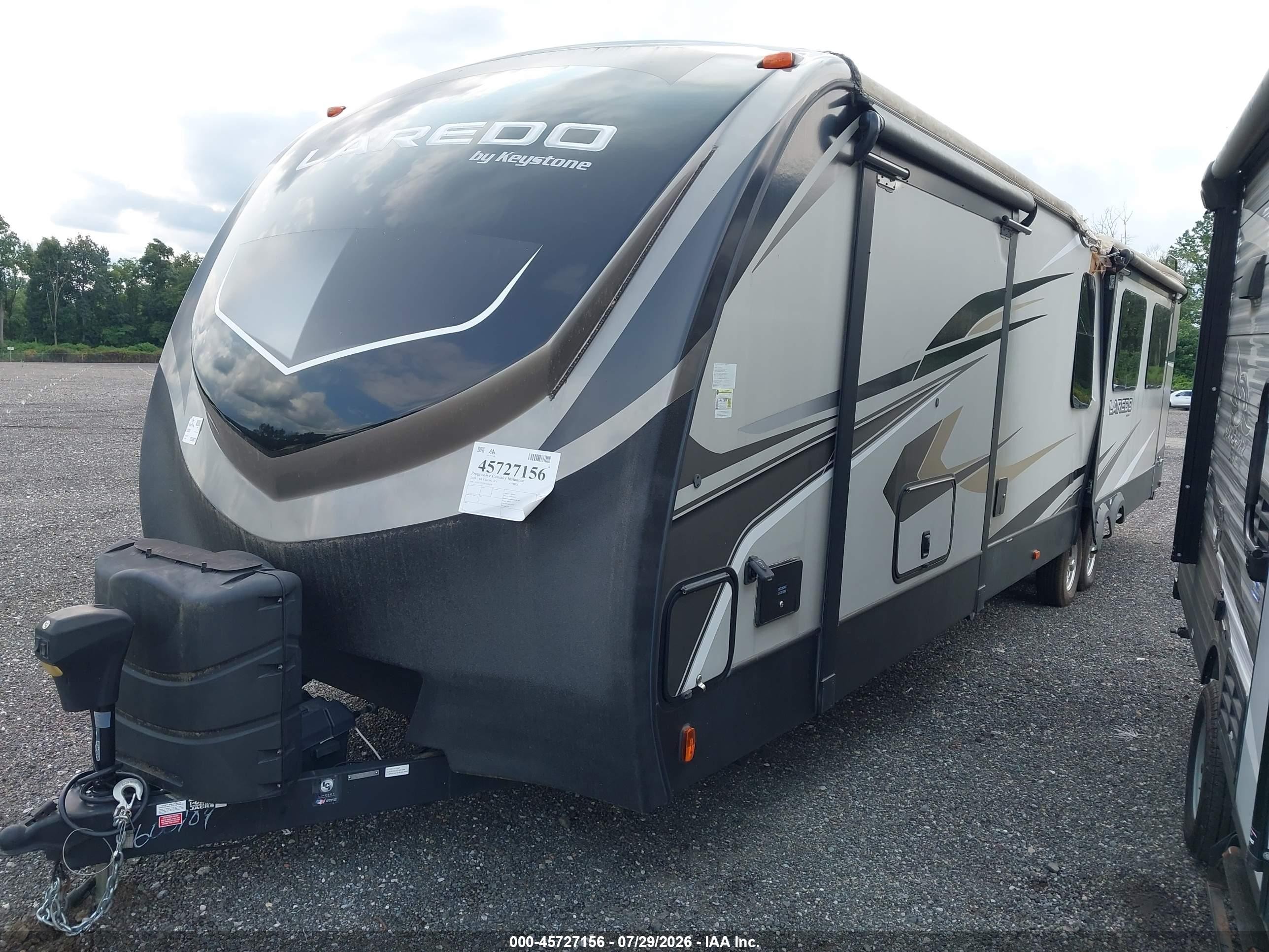 2020 Keystone Rv Laredo VIN 4YDT33522LE600104 IAAI salvage auction — Top/Roof, Salvage (New Jersey), sold $1,800 on 2026-09-23 (photo 2)
