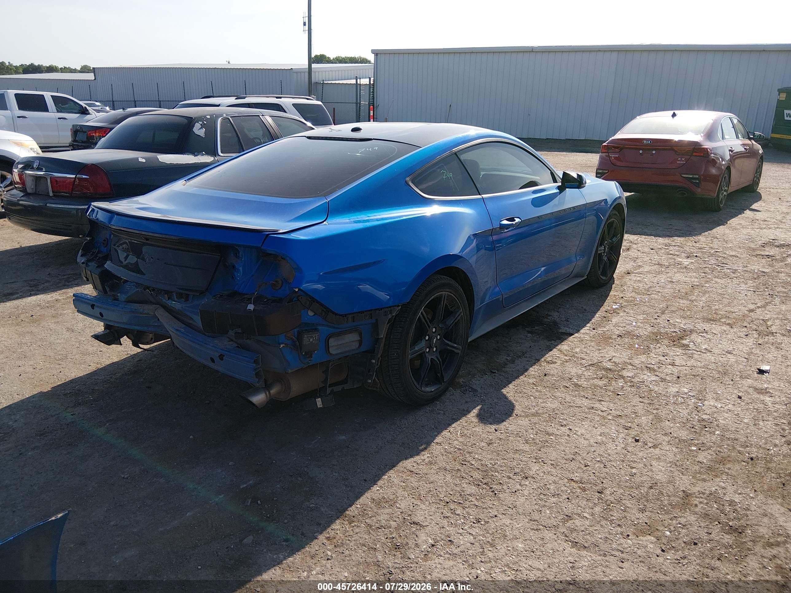 2019 Ford Mustang VIN 1FA6P8TH4K5168791 IAAI salvage auction — Rear End, Clear (Oklahoma), sold $7,500 on 2026-10-16 (photo 4)