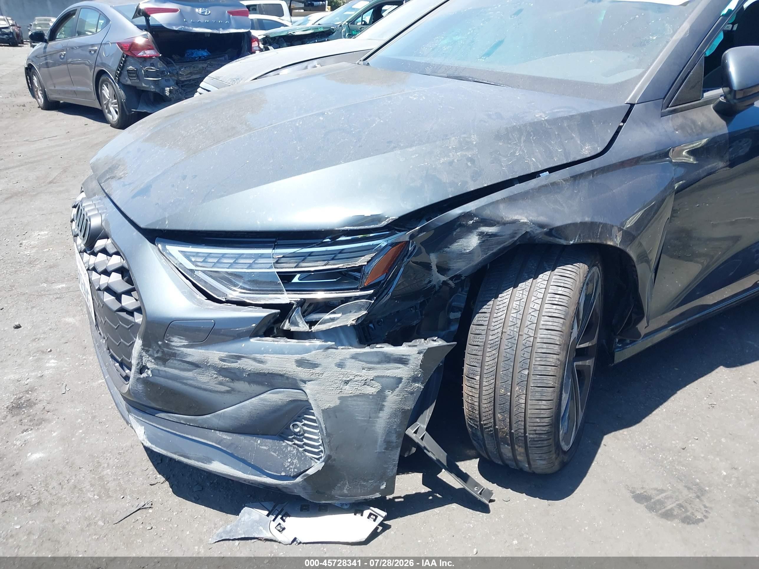 2025 Audi A3 VIN WAUGUDGY8SA064836 IAAI salvage auction — Unknown, Salvage Certificate (California), sold $7,400 on 2026-09-19 (photo 6)