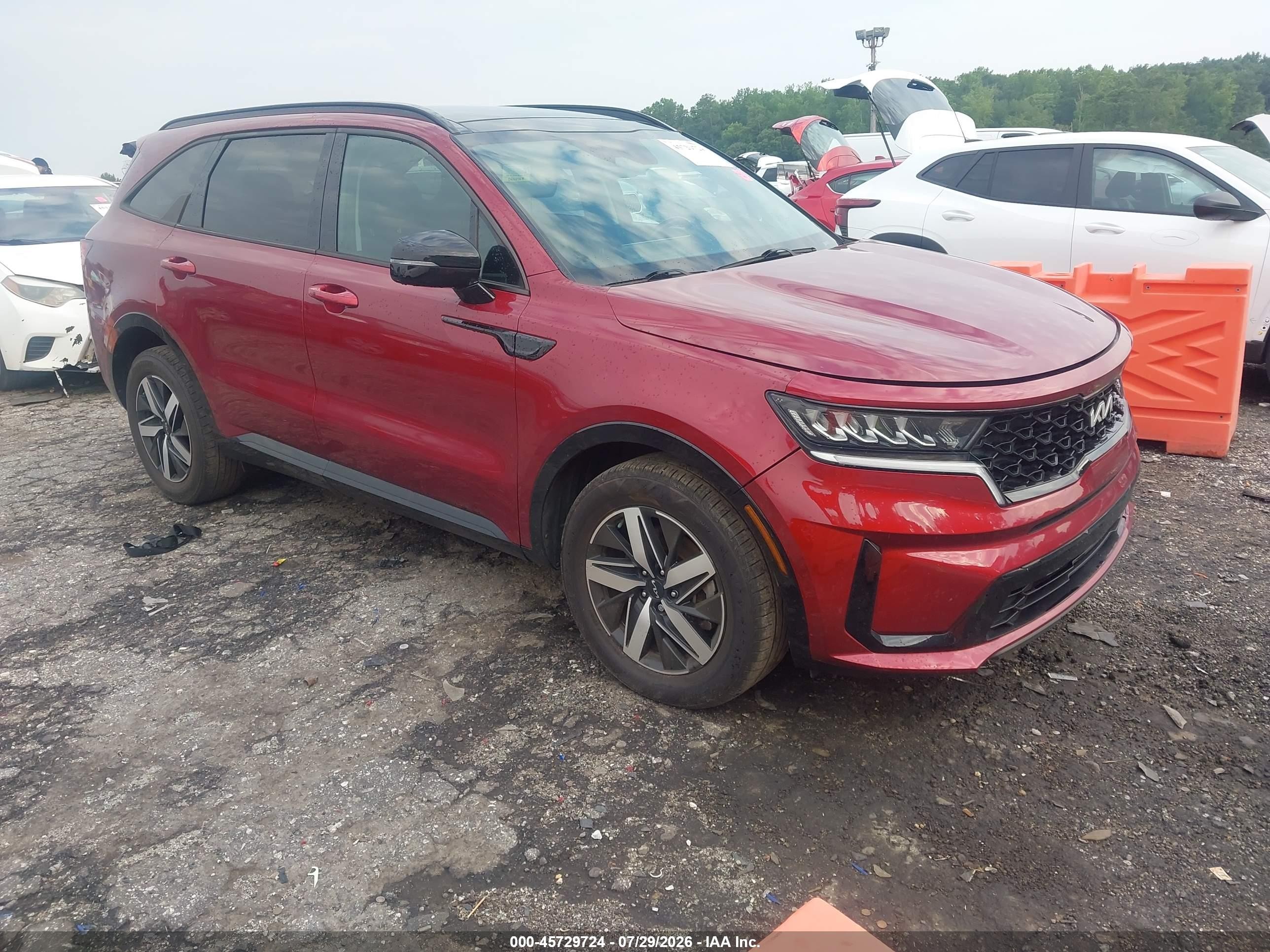 2023 Kia Sorento VIN 5XYRL4LC7PG168704 — IAAI salvage auction photo