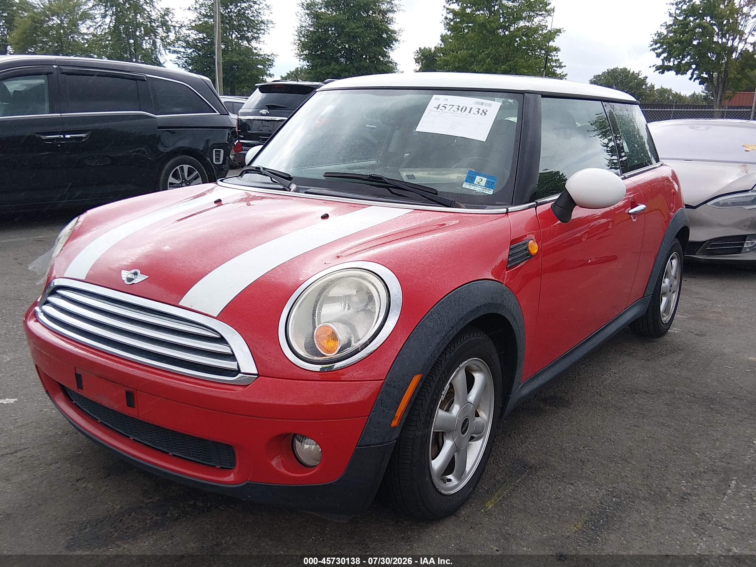 2008 Mini Hardtop VIN WMWMF33528TT63576 IAAI salvage auction — Unknown, Salvage (New Jersey), sold $500 on 2026-09-14 (photo 2)