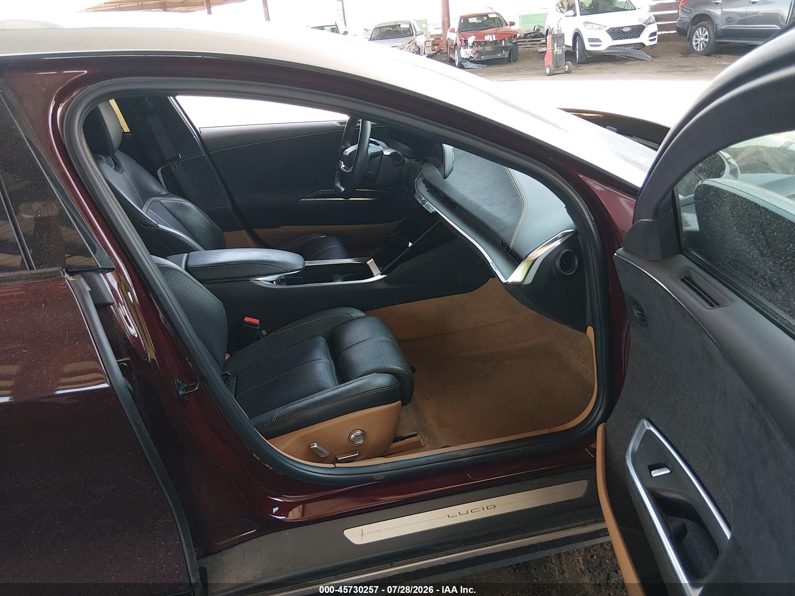 2022 Lucid Air VIN 50EA1GBA8NA001507 IAAI salvage auction — Front End, Salvage (Arizona), sold $10,300 on 2026-09-03 (photo 5)