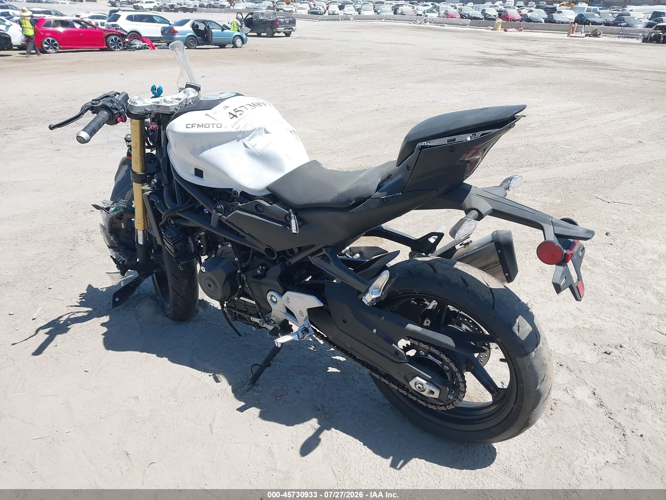 2024 Cf Moto 450ss VIN LCEPESLA7R6021390 IAAI salvage auction — Front End, Salvage (California), sold $50 on 2026-09-30 (photo 3)