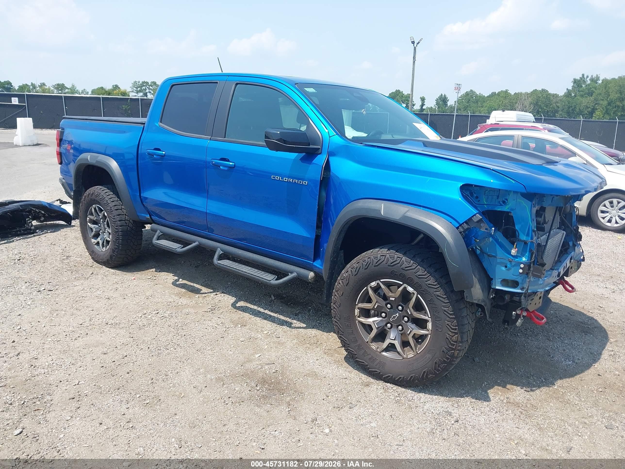 2024 Chevrolet Colorado VIN 1GCPTFEK8R1233795 IAAI salvage auction — Front End, Clear (South Carolina), sold $15,700 on 2026-08-27 (photo 1)