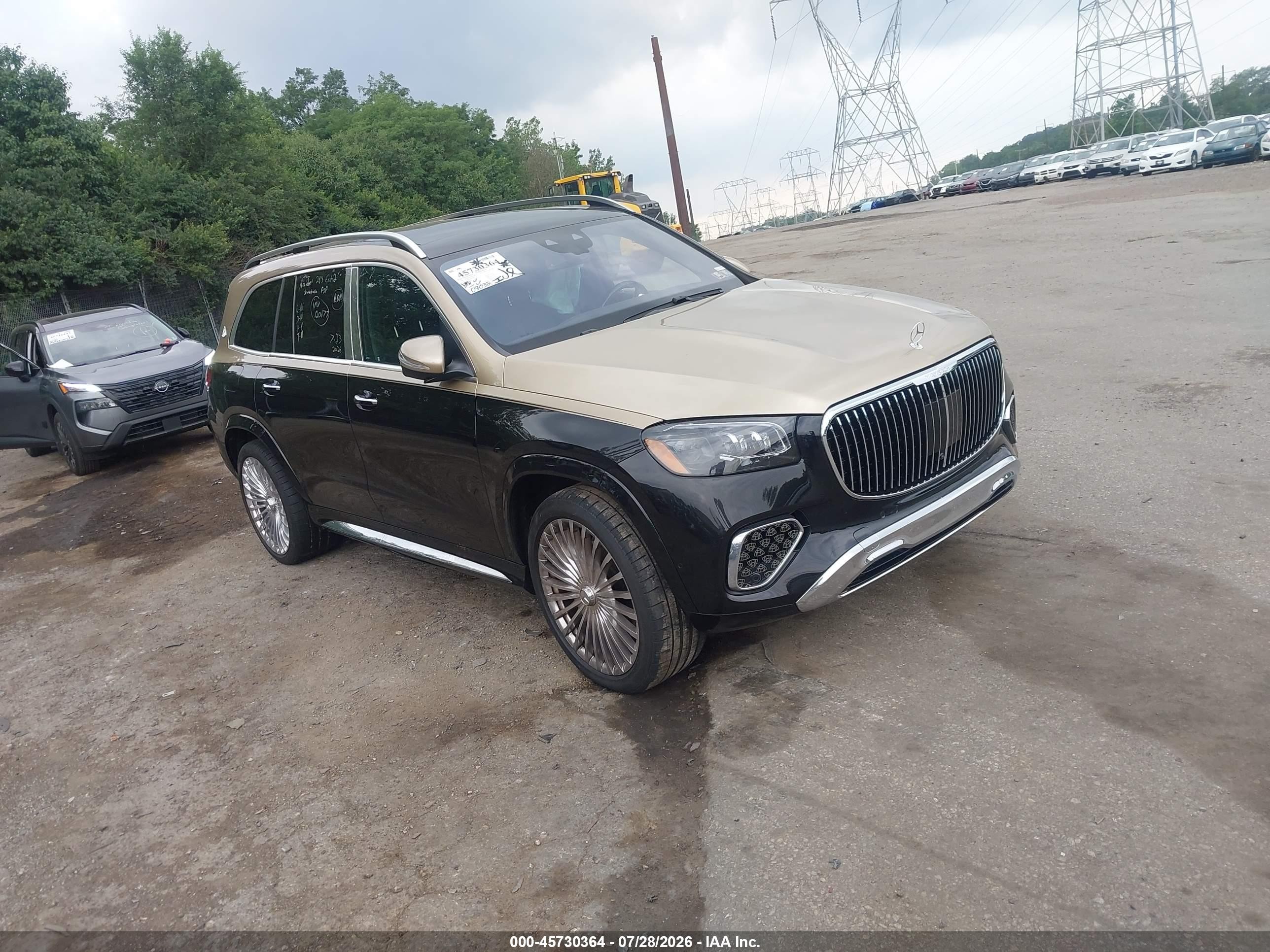 2024 Mercedes-Benz Maybach VIN 4JGFF8HB2RB079052 IAAI salvage auction — Side, Salvage (Pennsylvania), sold $75,500 on 2026-08-12 (photo 1)