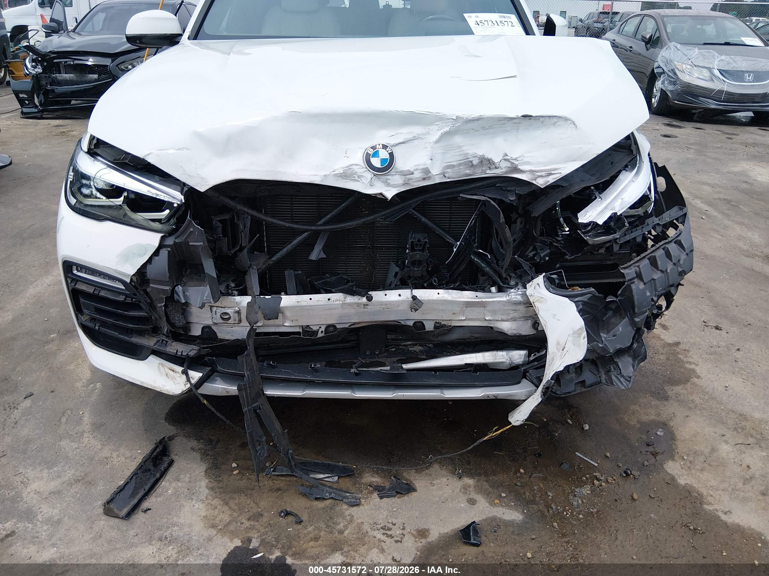 2021 BMW X5 VIN 5UXCR4C00M9E53852 IAAI salvage auction — Front End, Salvage (North Carolina), sold $12,100 on 2026-09-04 (photo 6)