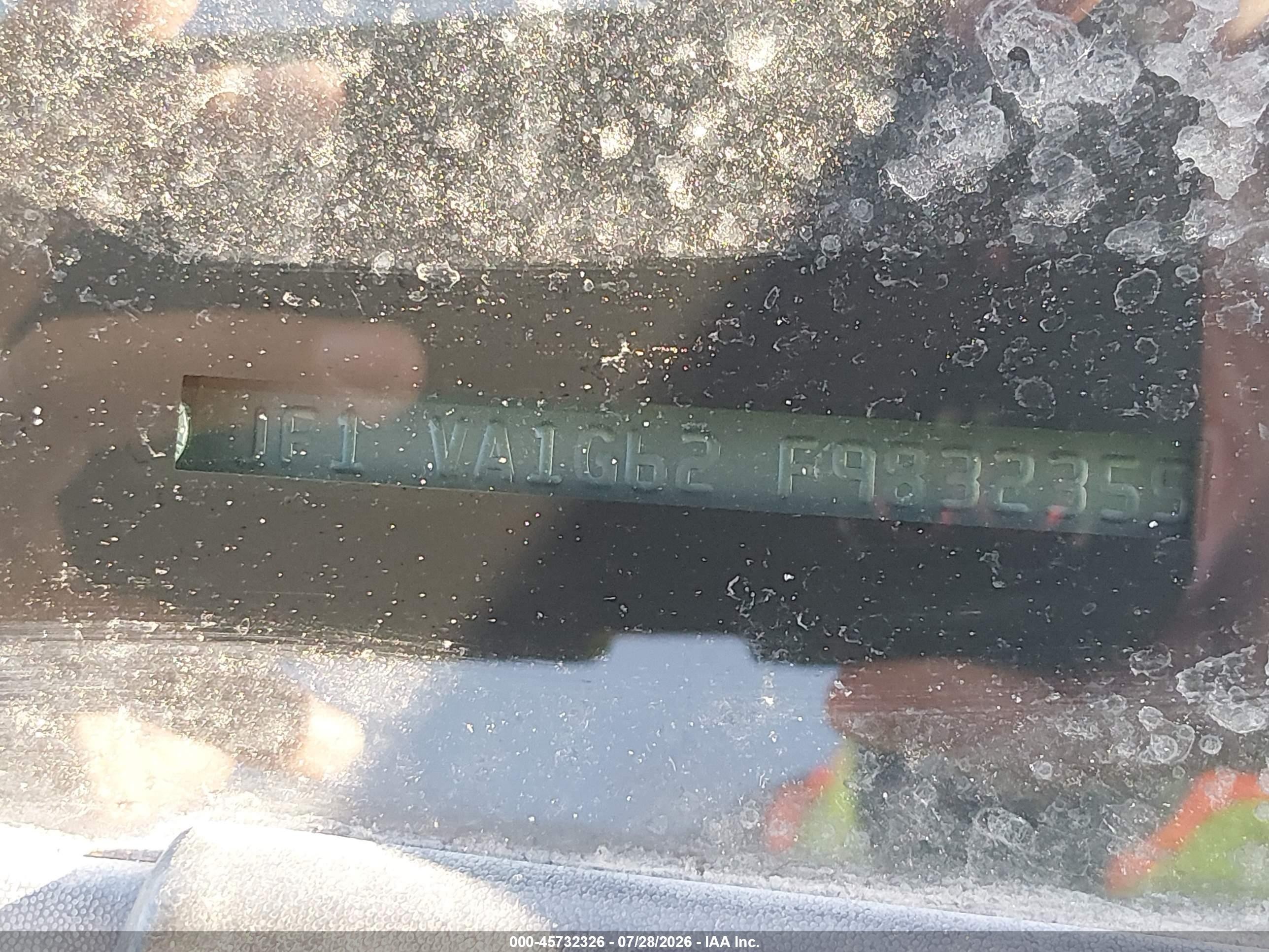 2015 Subaru WRX VIN JF1VA1G62F9832355 IAAI salvage auction — Side, Salvage (Colorado), sold $3,150 on 2026-09-29 (photo 9)