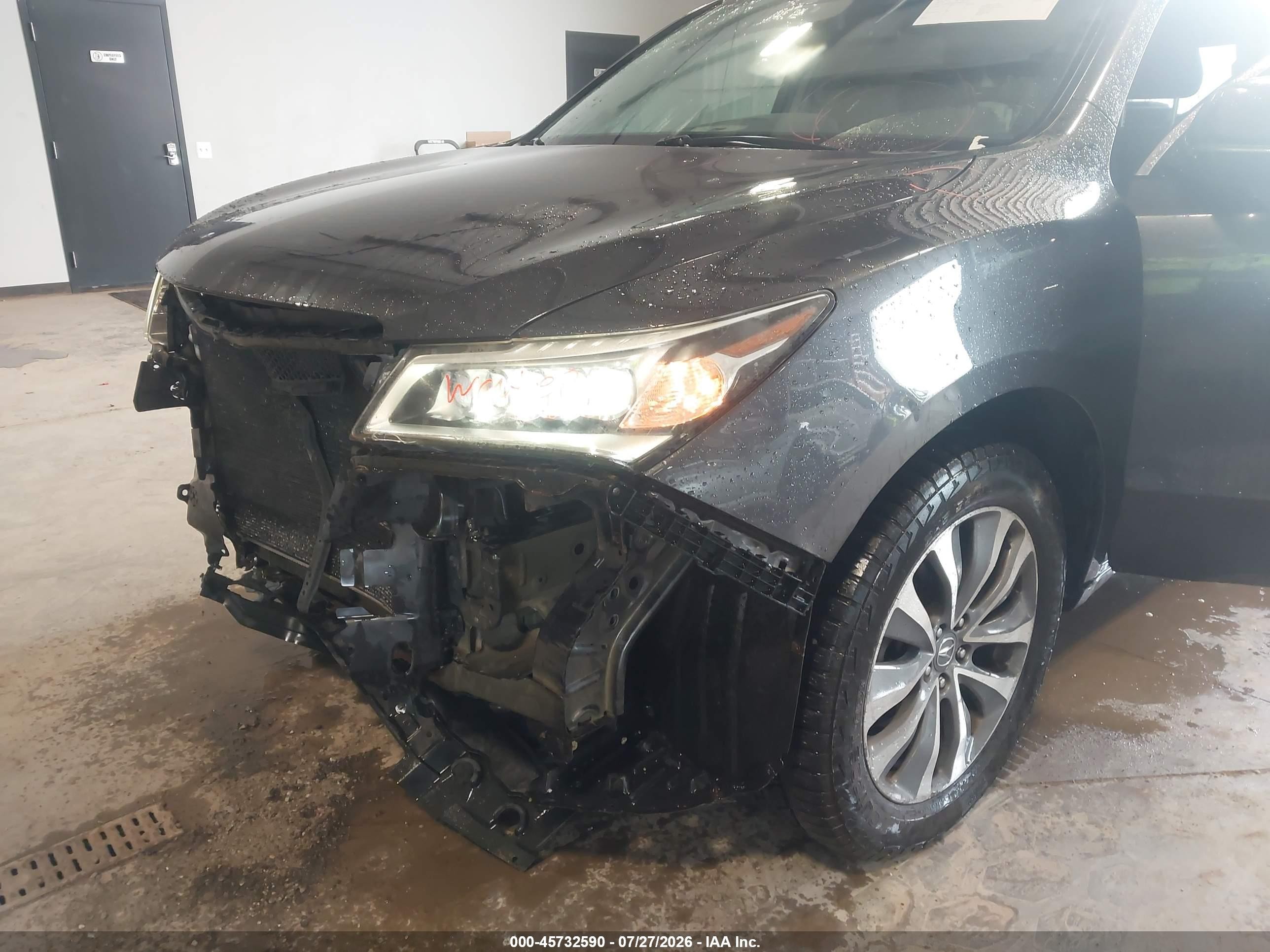 2014 Acura Mdx VIN 5FRYD4H47EB044591 IAAI salvage auction — Front End, Salvage (Illinois), sold $1,450 on 2026-09-09 (photo 6)